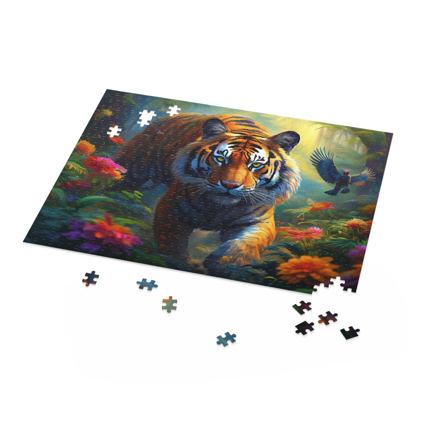 Tiger Puzzle 500-Chipboard Pieces in Box | Kids Puzzles Size: 16" x 20",  Ages 9+ and Family pn64