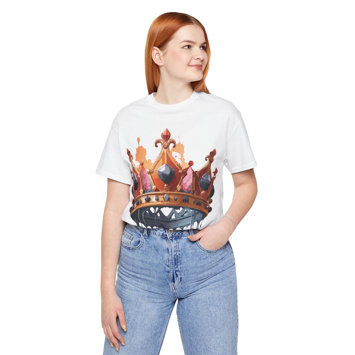 Crown Graphic Unisex Cotton Bella+Canvas Tee with Art Design m15