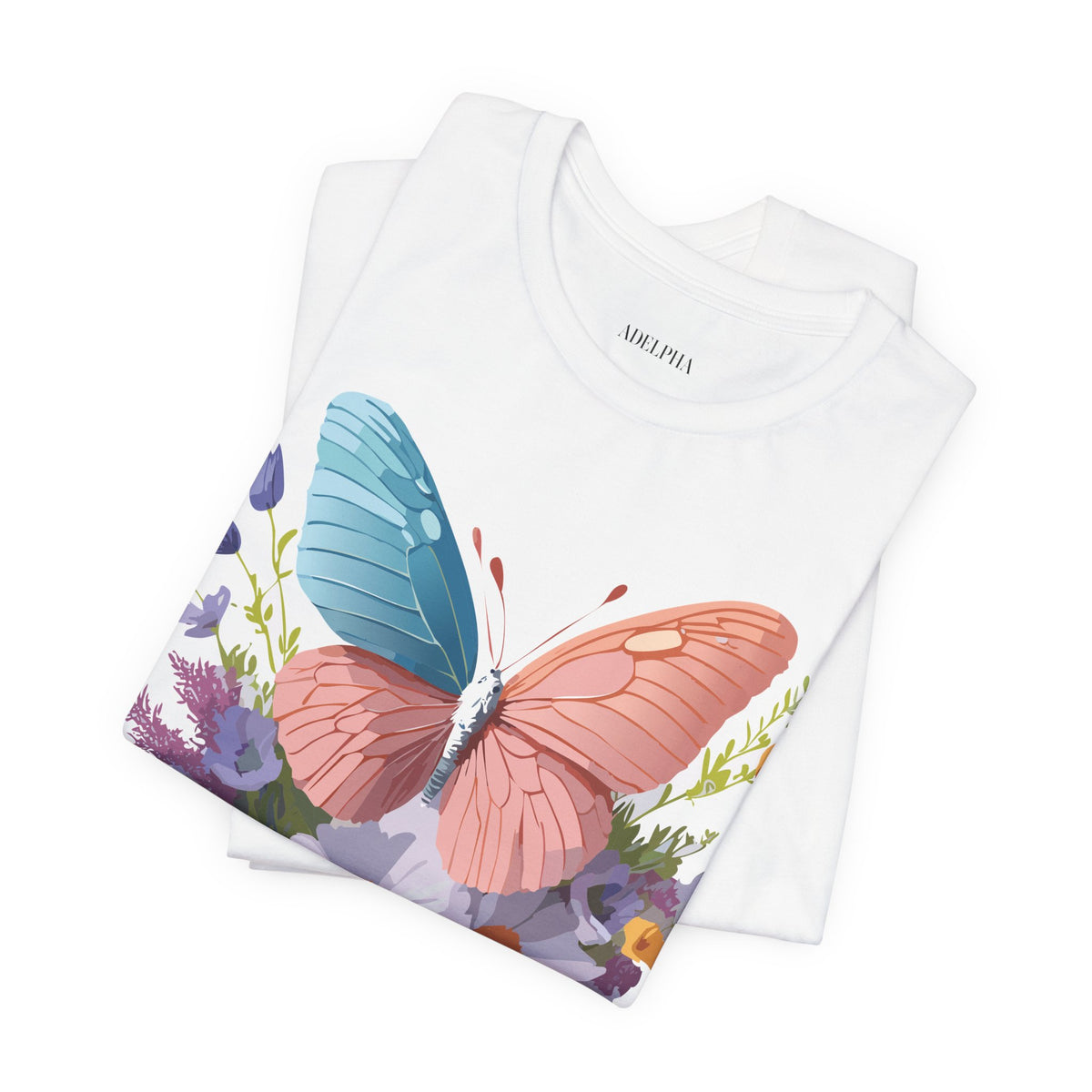 Butterfly Graphic Unisex Cotton Bella+Canvas Tee with Art Design n13