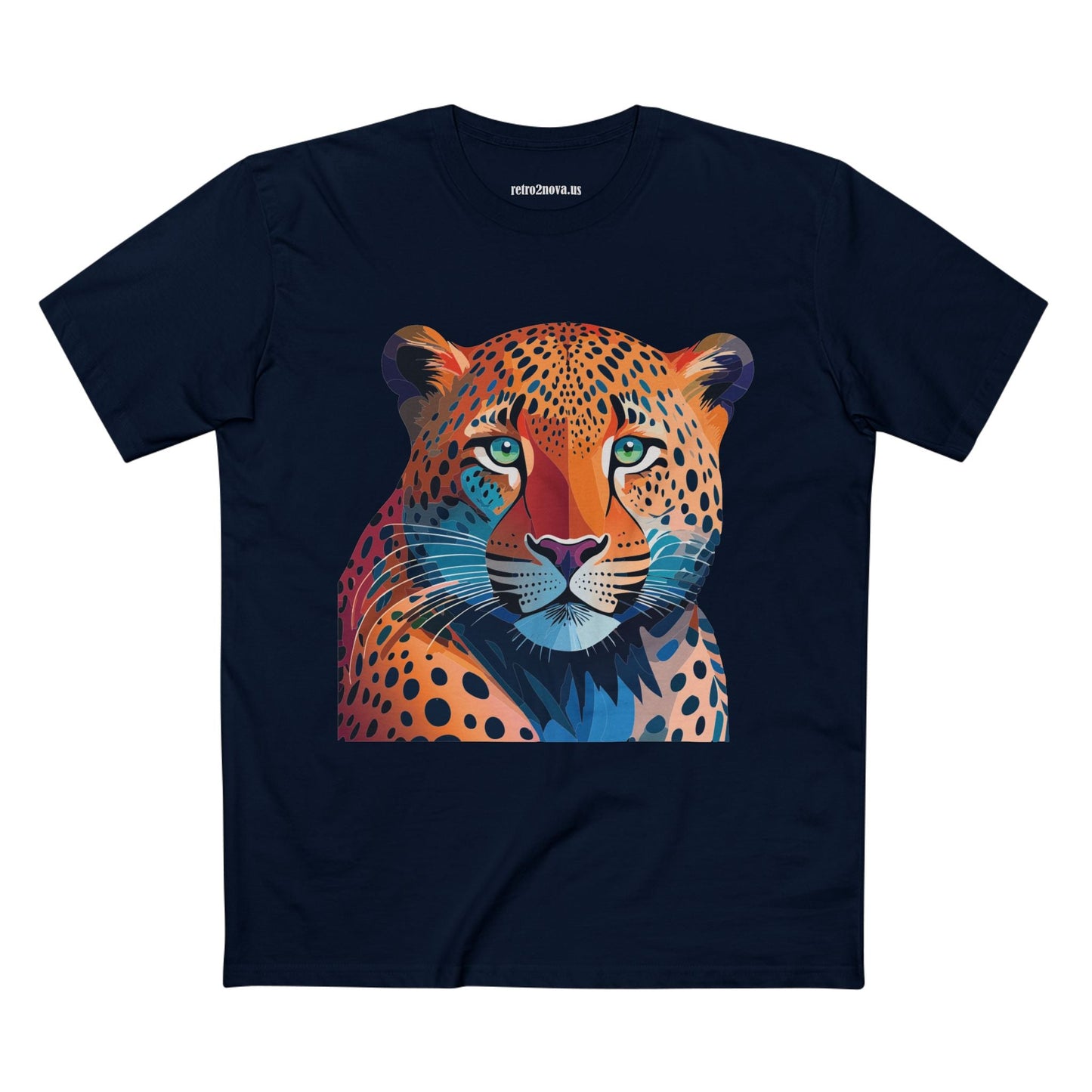 Unisex Cheetah Shirt Premium Cotton Tee With Original Art Design From Retro2Nova Art Collection Soft Breathable Comfort