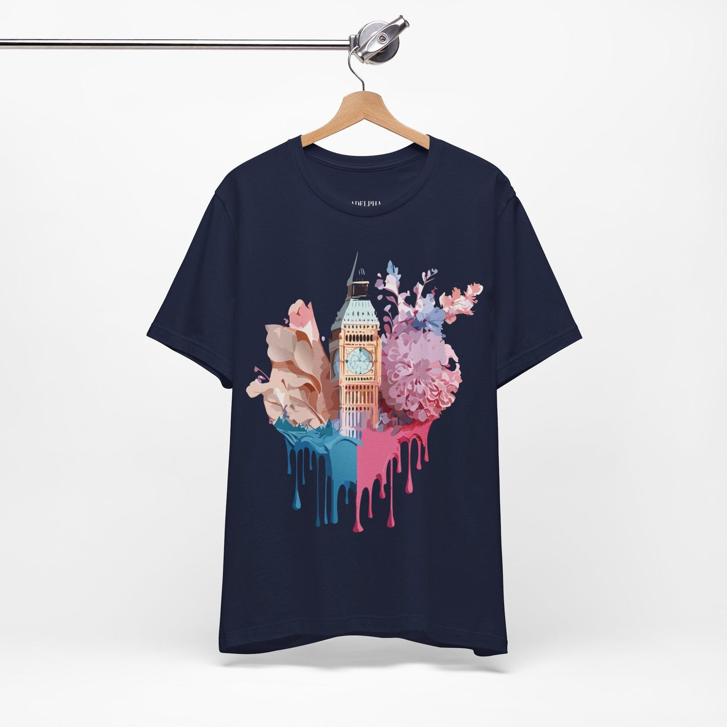 Adelpha Unisex London Tour Graphic Tee With Vintage Inspired Artwork Short Sleeve