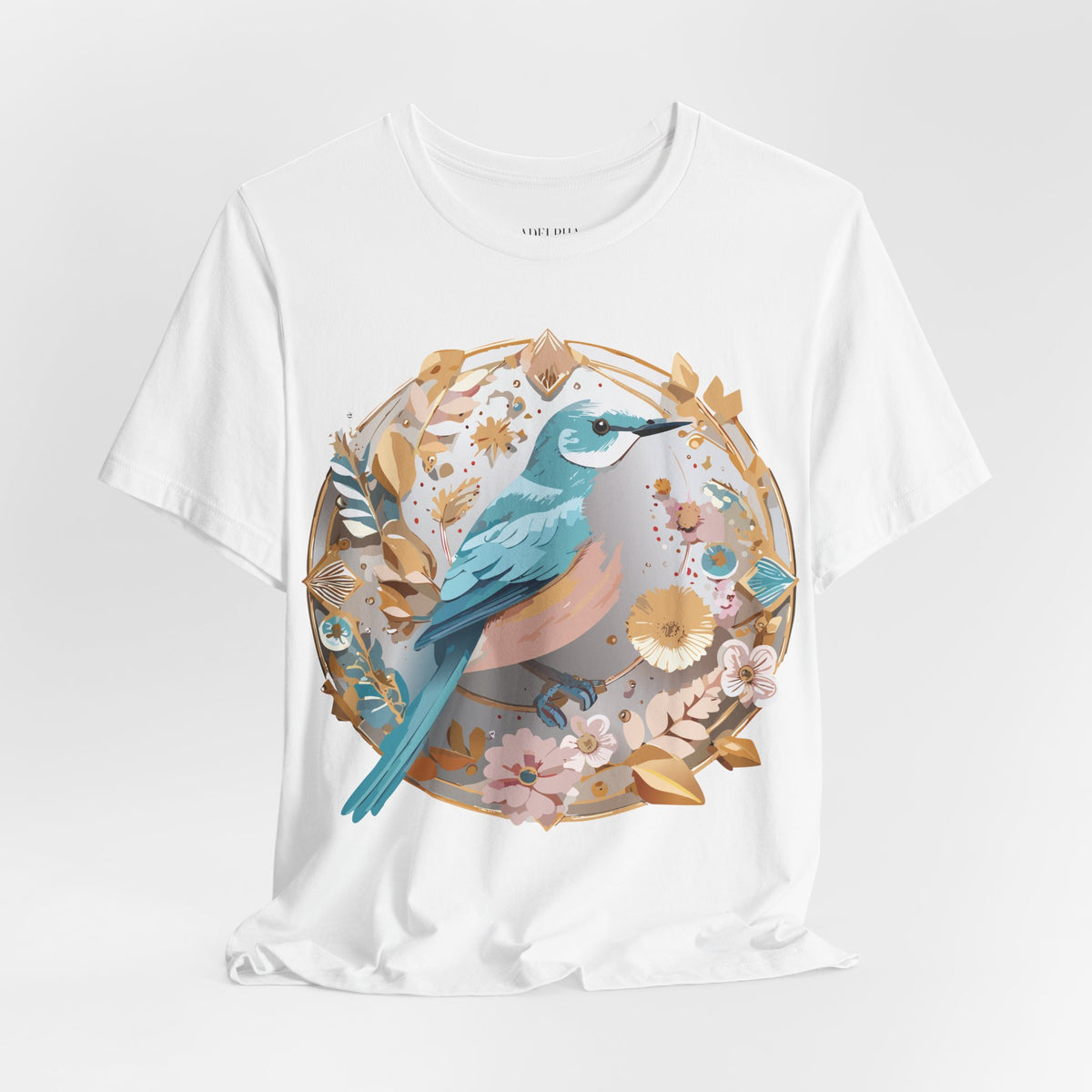 Medallion Graphic Unisex Cotton Bella+Canvas Tee with Art Design d48