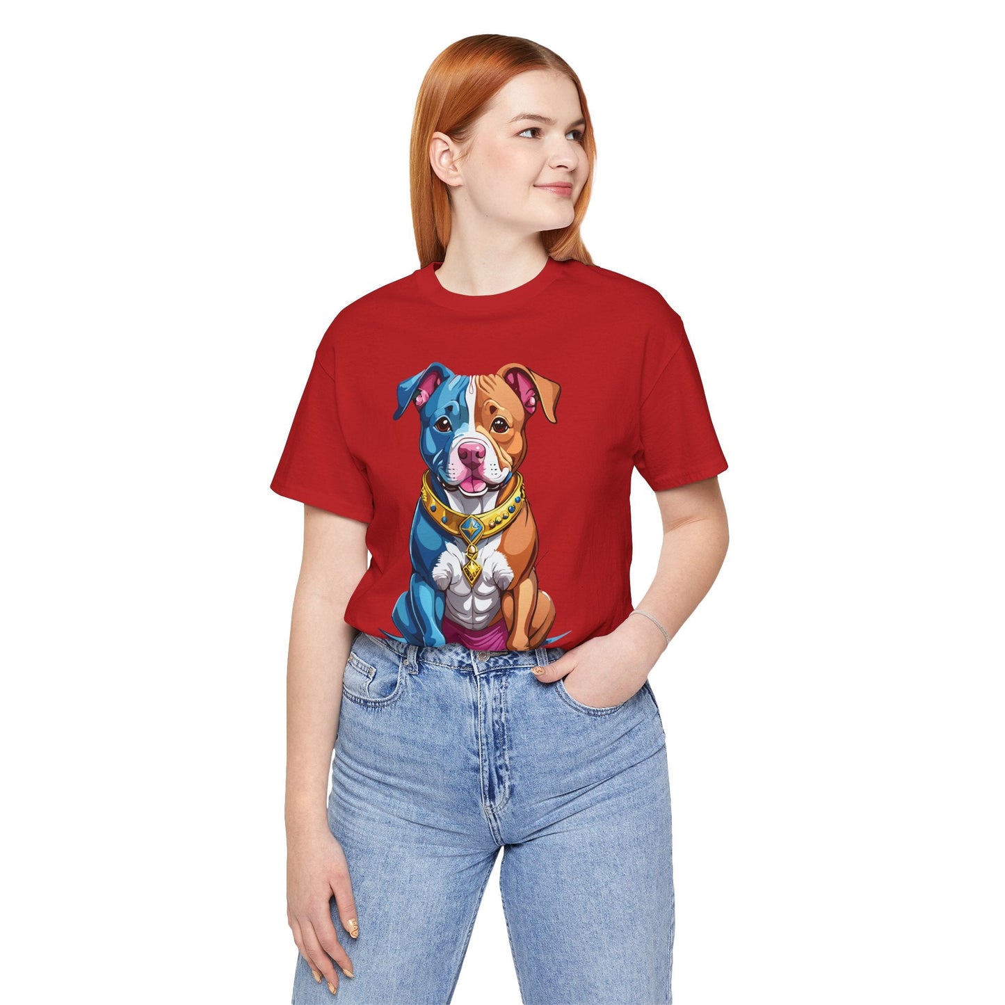 Unisex Animal Shirt Art Design Tee With Wild Animals Print Short Sleeve Jersey Tee