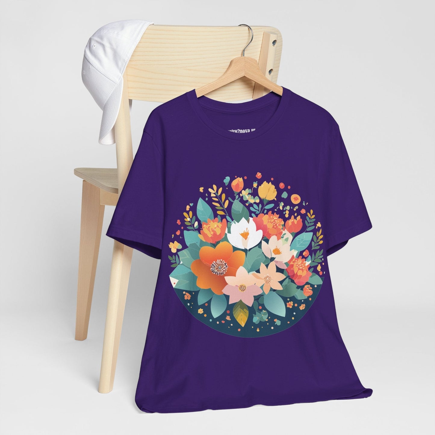 Floral Flowers Shirt Unisex Lightweight Breathable Jersey Tee Floral Pattern Short Sleeve