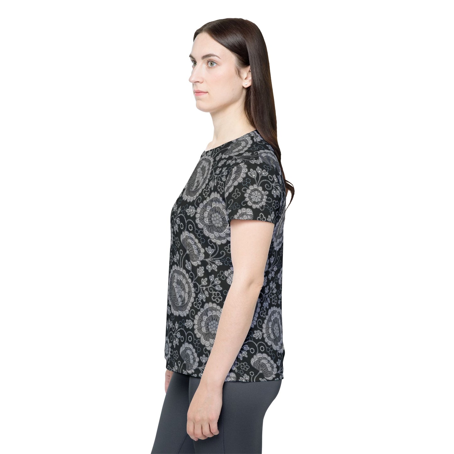 Lace Print Poly Shirt, Poly Shirt with Lace Print, Lace Shirt 60