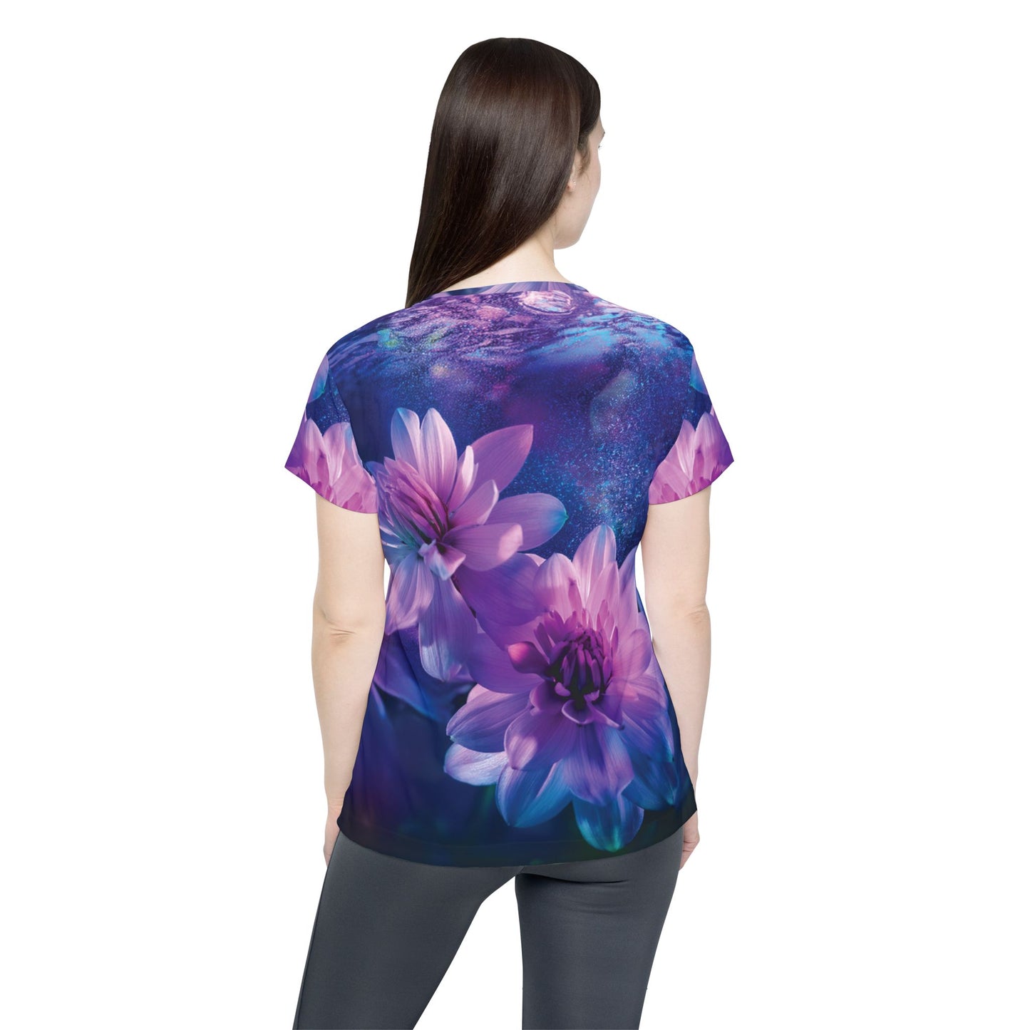 Camiseta de poliéster con flores