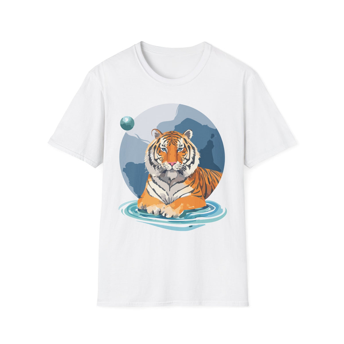 Majestic Tiger Illustration T-Shirt | Tiger Graphic Tee