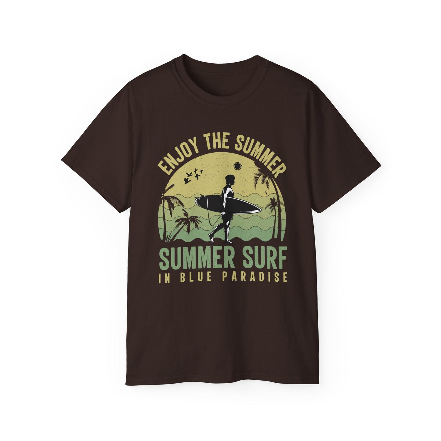 Summer Surf Art Design T Shirt TeeGallery Gildan 2000 Unisex Cotton Tee Apparel Collection