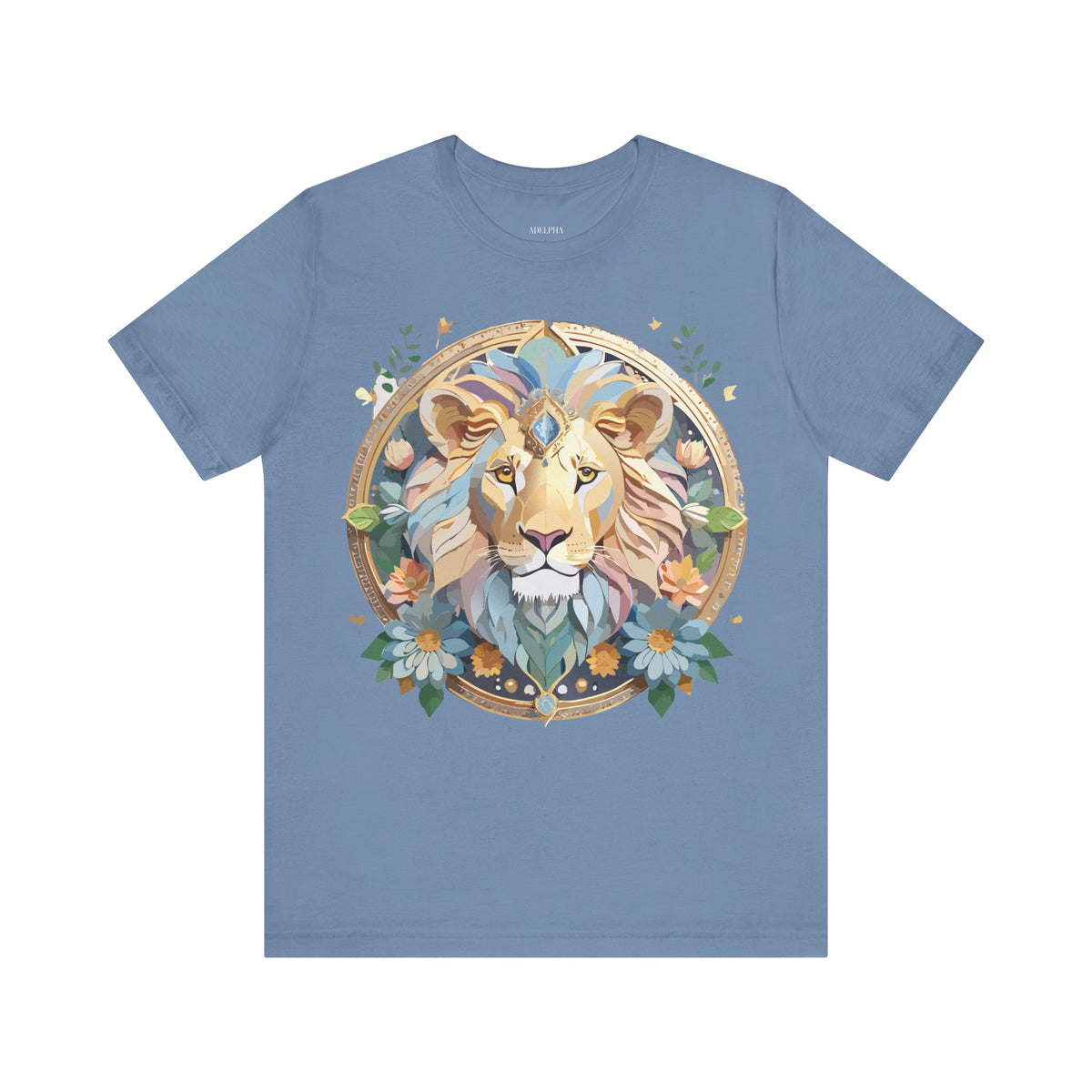 Medallion Graphic Unisex Cotton Bella+Canvas Tee with Floral Art Design m63