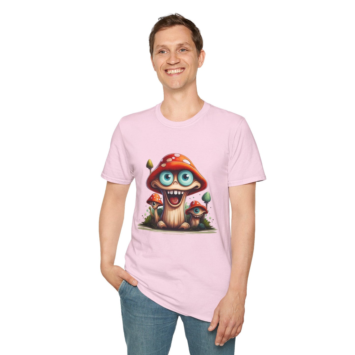 Mashroom Tee Shirt Unisex Funny Mushroom Design Softstyle Tee One Hundred Percent Ring Spun Cotton