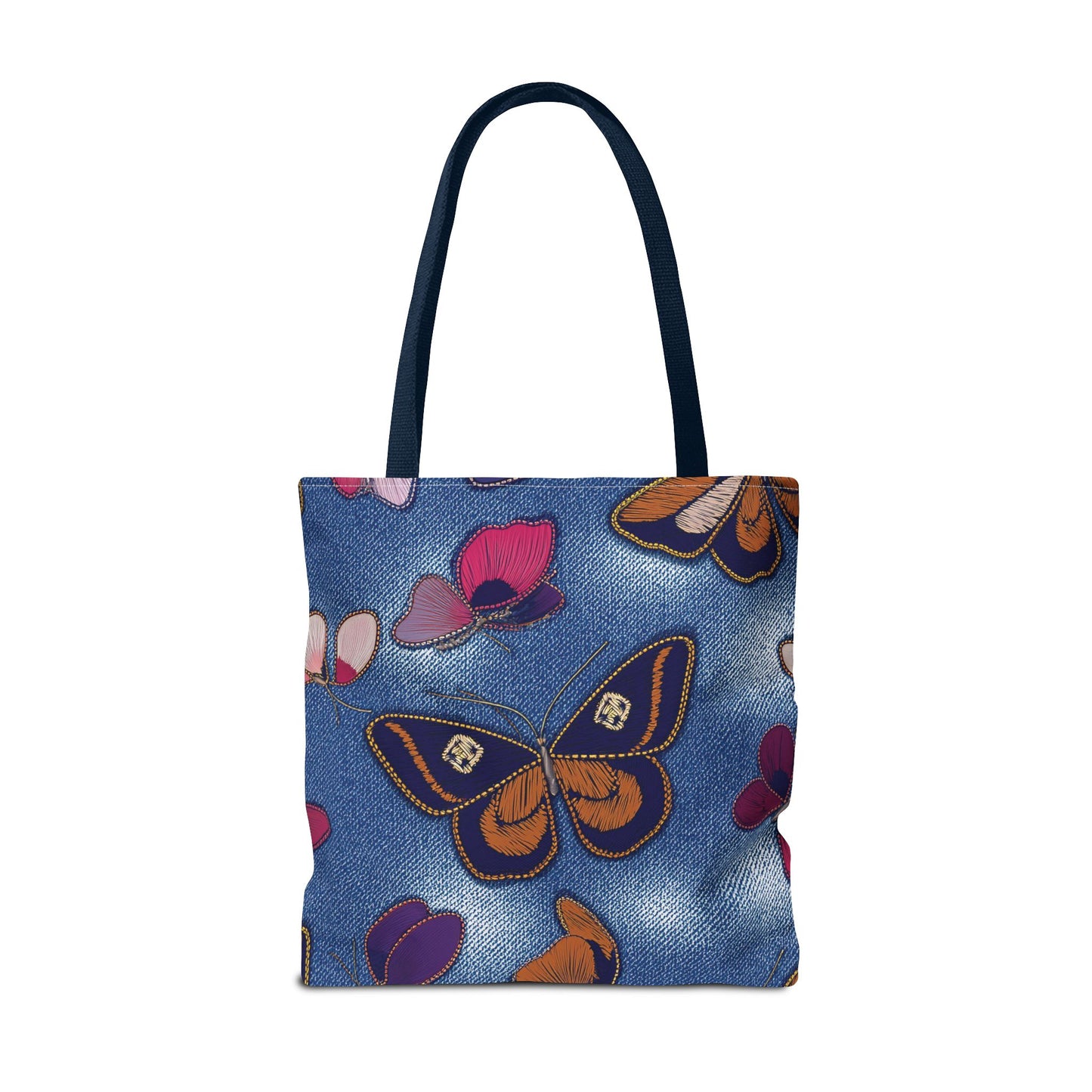 Denim Fabric Imitation Print Unisex Canvas Bag Poly Spun 3 Sizes Tote Bag 174