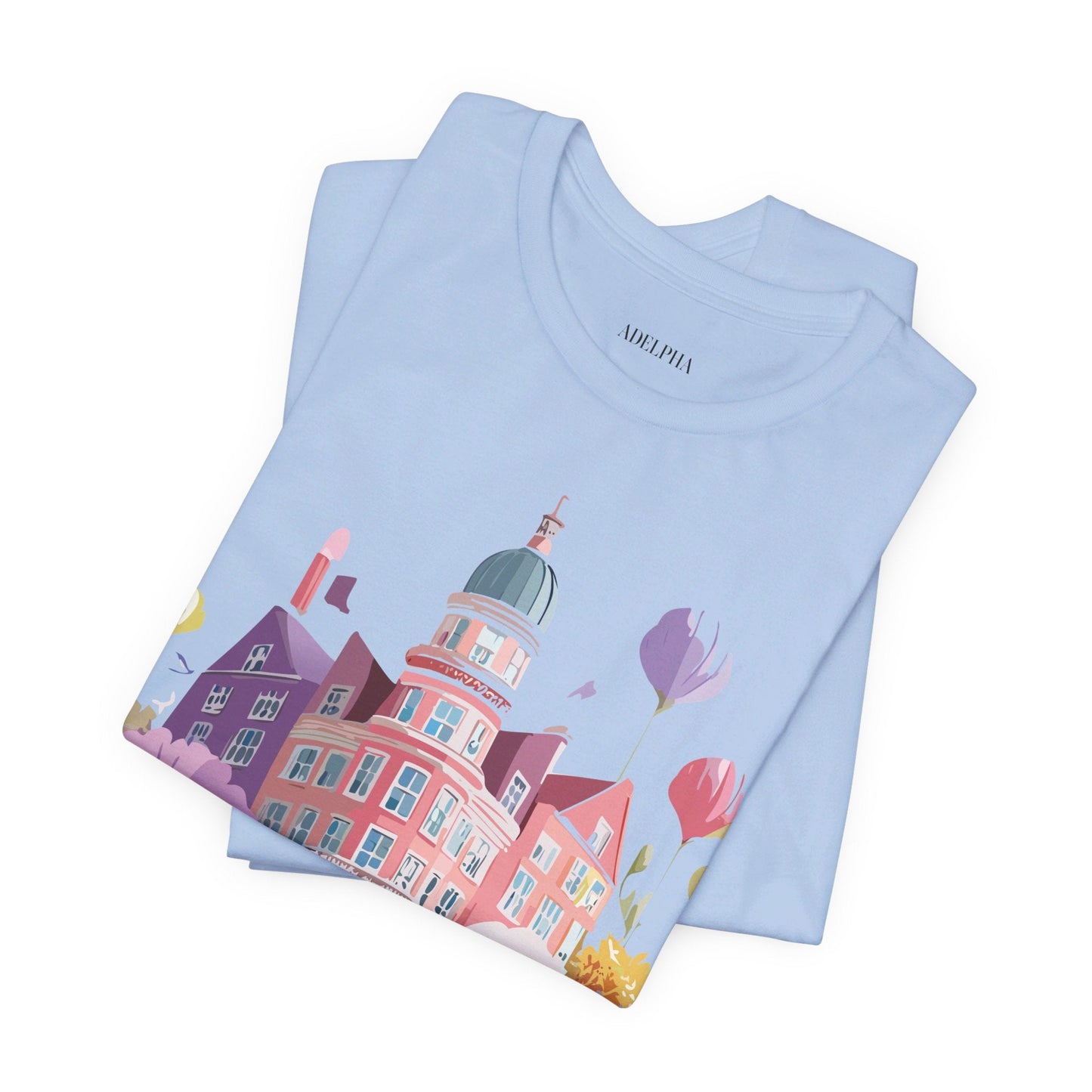 Unisex Graphic T Shirt With Adelpha Artwork Vintage Amsterdam Design Short Sleeve