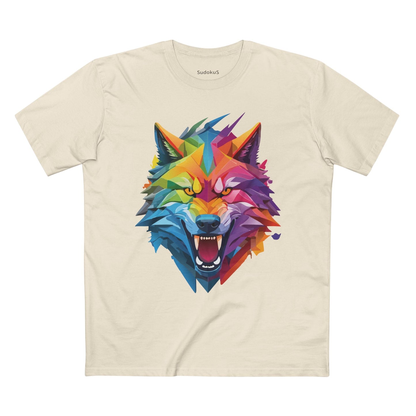 Wolf Graphic Unisex 100 Cotton Staple Tee with Animal Design Artwork 18