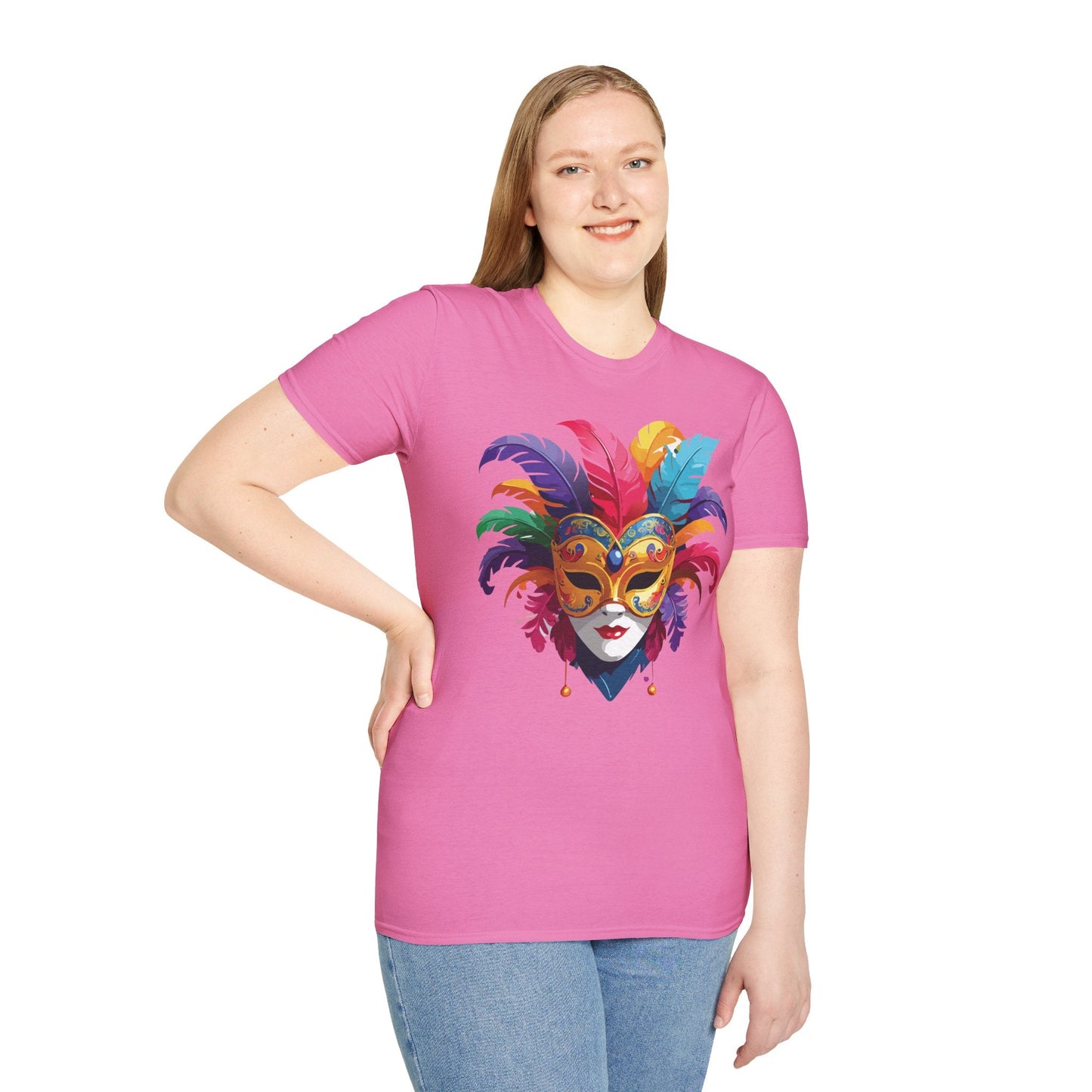 Mask Graphic Unisex Cotton Masquerade Design Artwork Tee 9