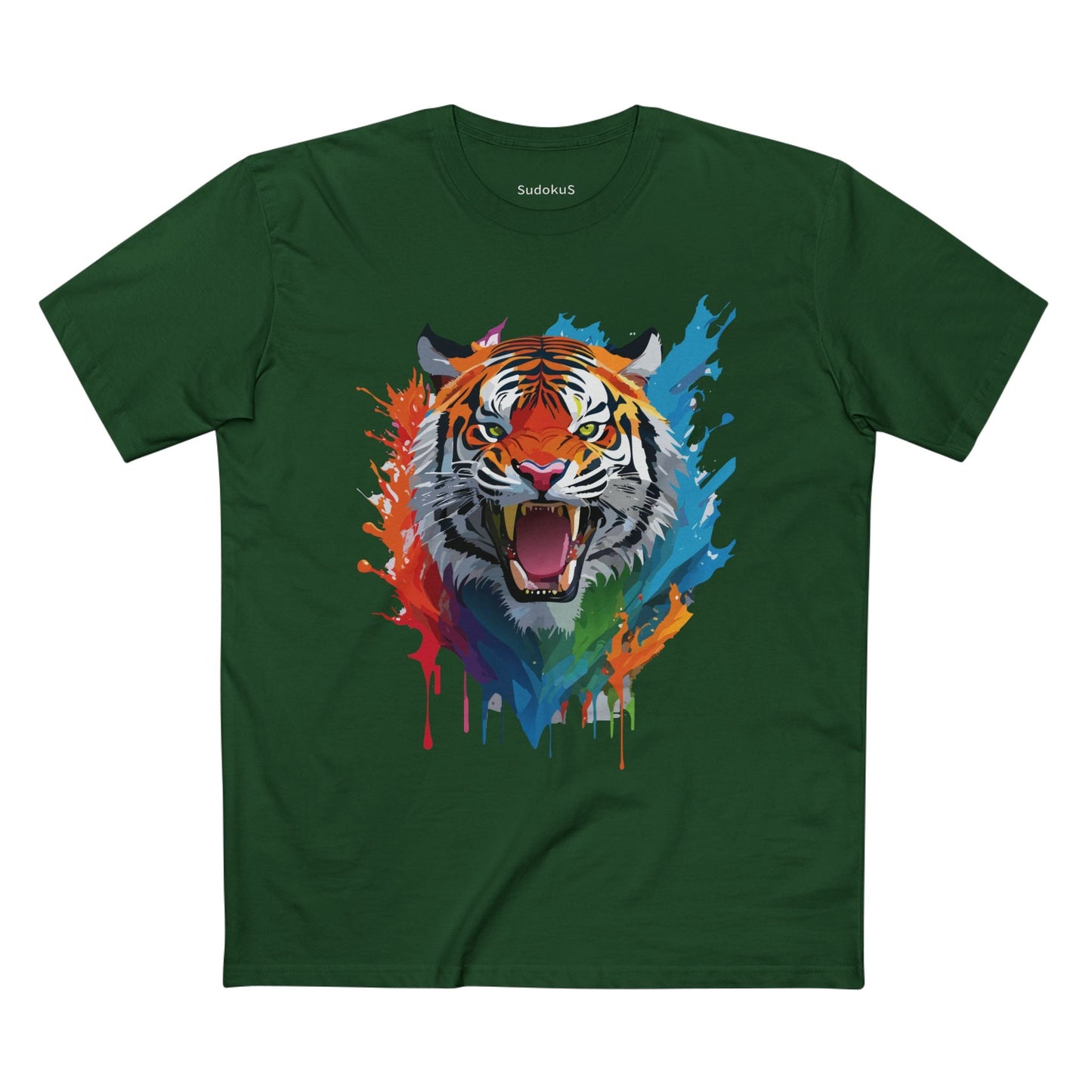 Tiger Graphic Unisex 100 Cotton Staple Tee with Animal Design Artwork 31