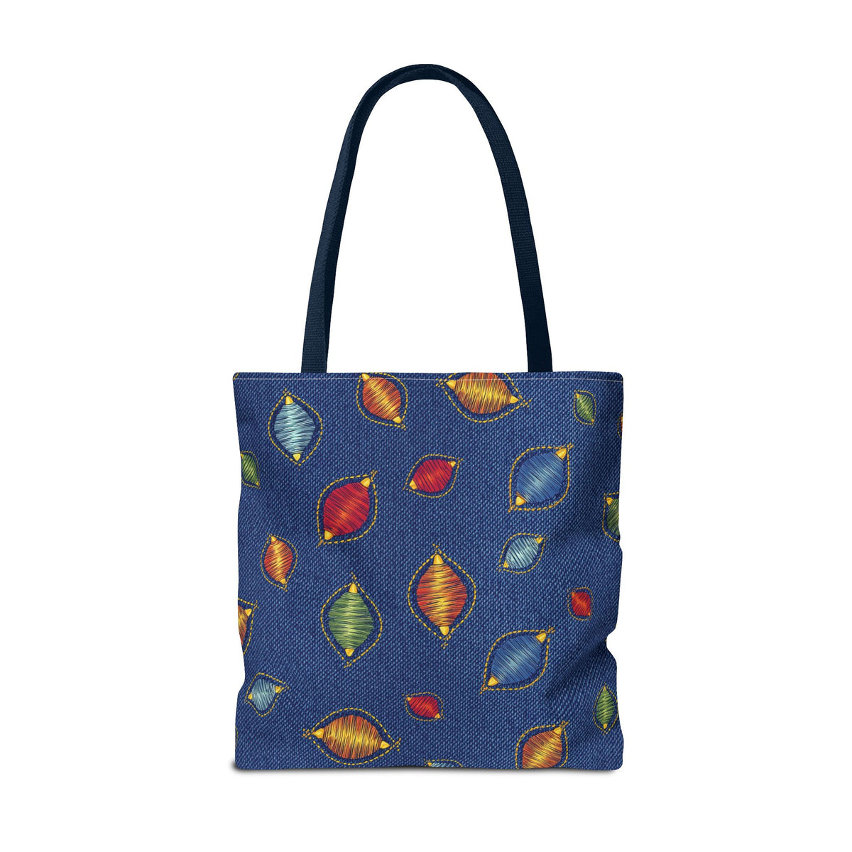 Diwali Graphic Denim Fabric Imitation Print Unisex Canvas Bag Poly Spun 3 Sizes Tote Bag 205-9
