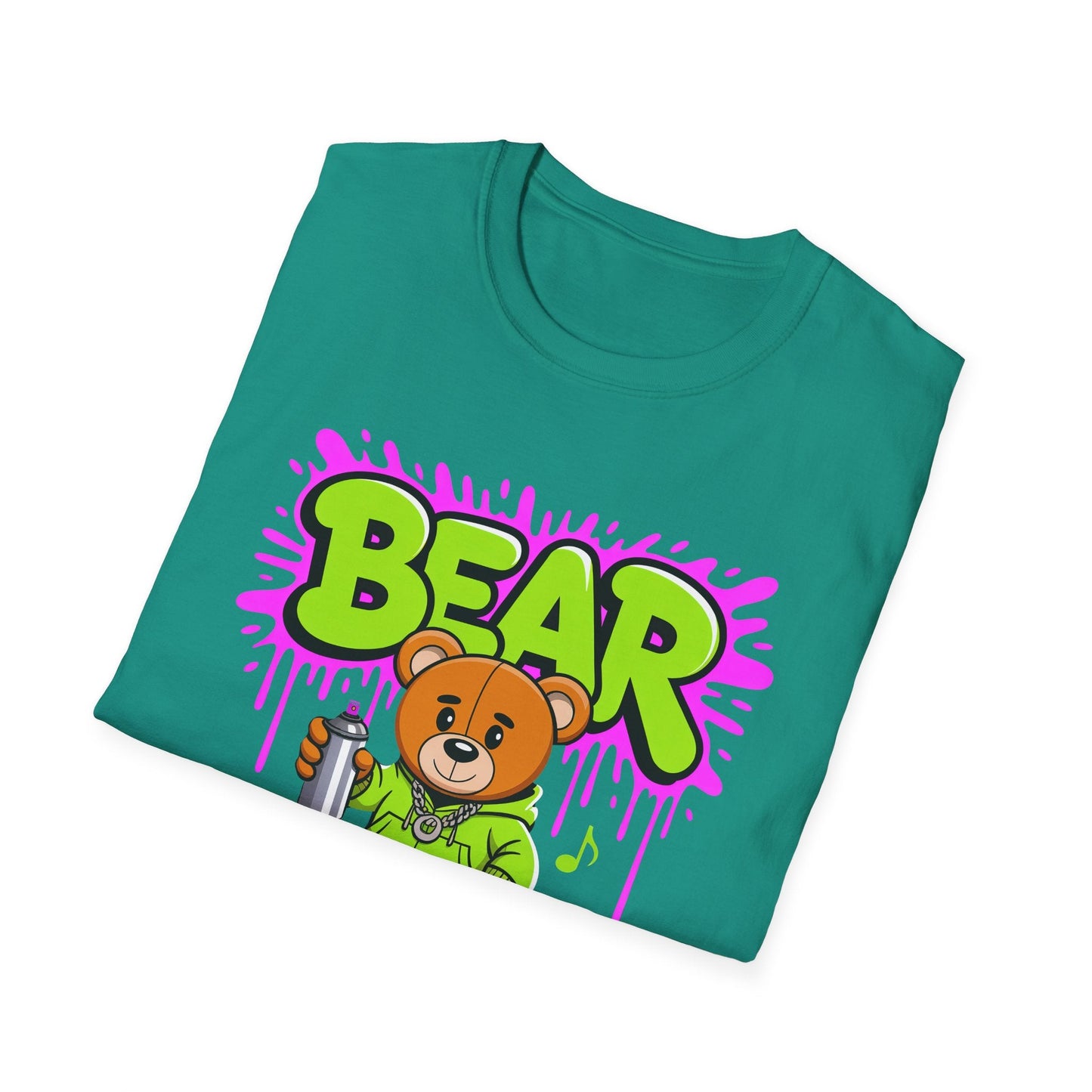 Unisex Cartoon T Shirt With Funny Animals Print Gildan Softstyle 64000 Tee Comfortable Everyday Wear