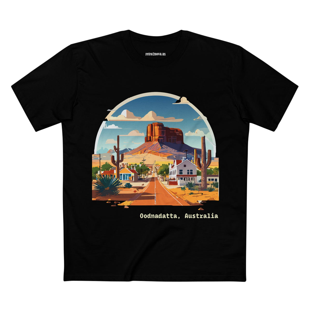Oodnadatta Outback Landscape Tee | Australian Roadhouse Desert Scene