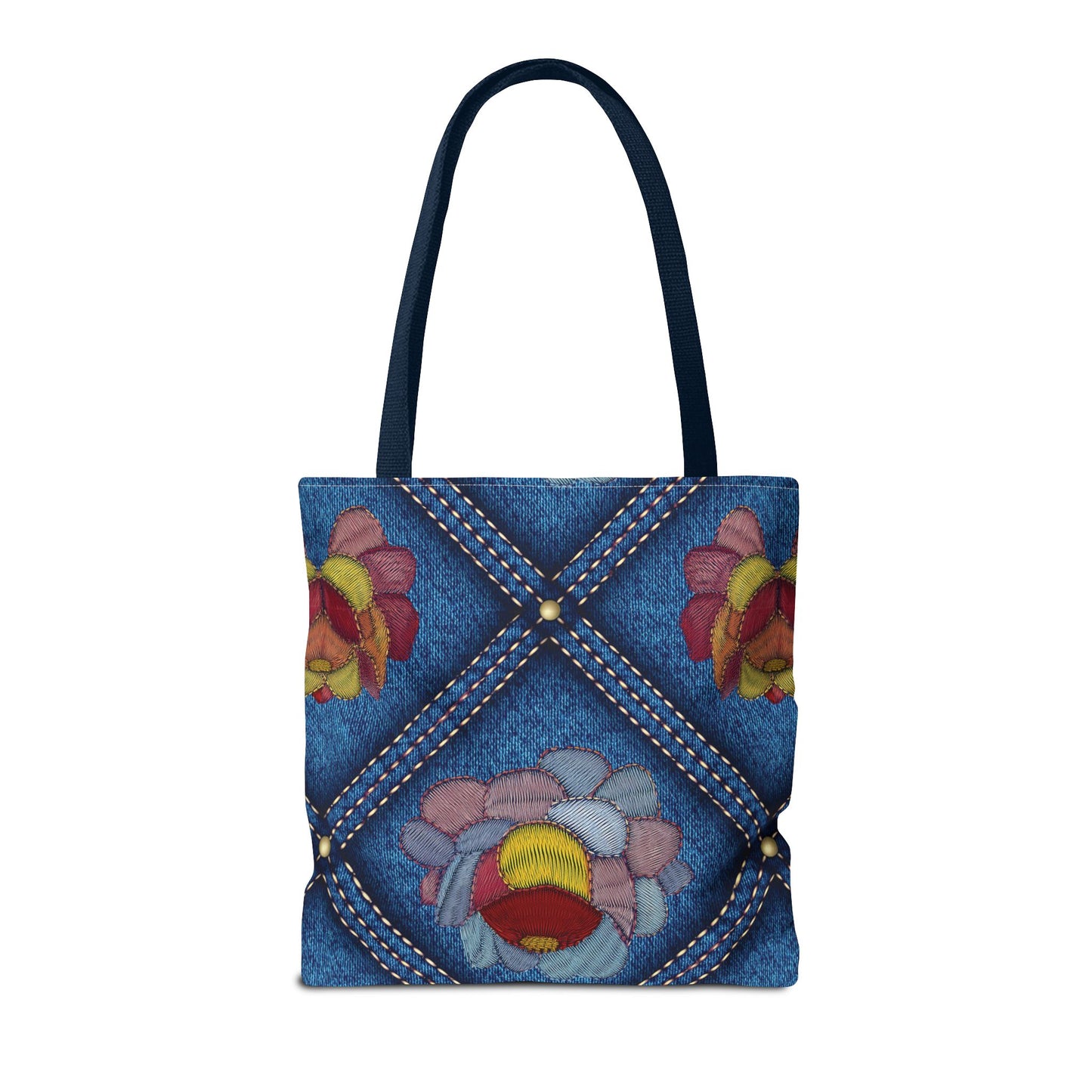 Denim Fabric Imitation Print Unisex Canvas Bag Poly Spun 3 Sizes Tote Bag 170