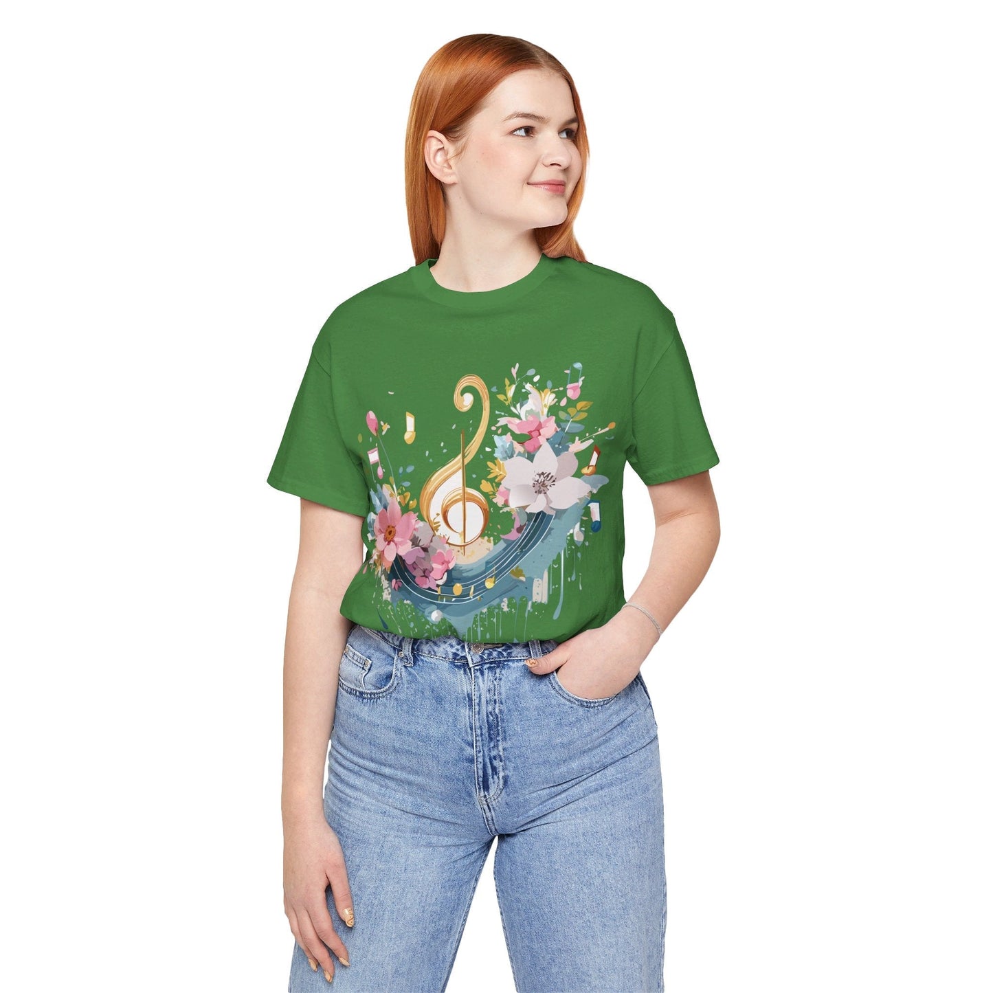 Music Graphic Unisex 100 Cotton Vintage Art with Musical Elements Tee 65
