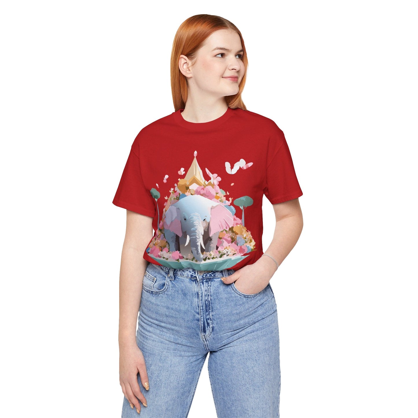 Elephant Graphic Tee Adelpha Unisex Short Sleeve Vintage Inspired Art Design Premium