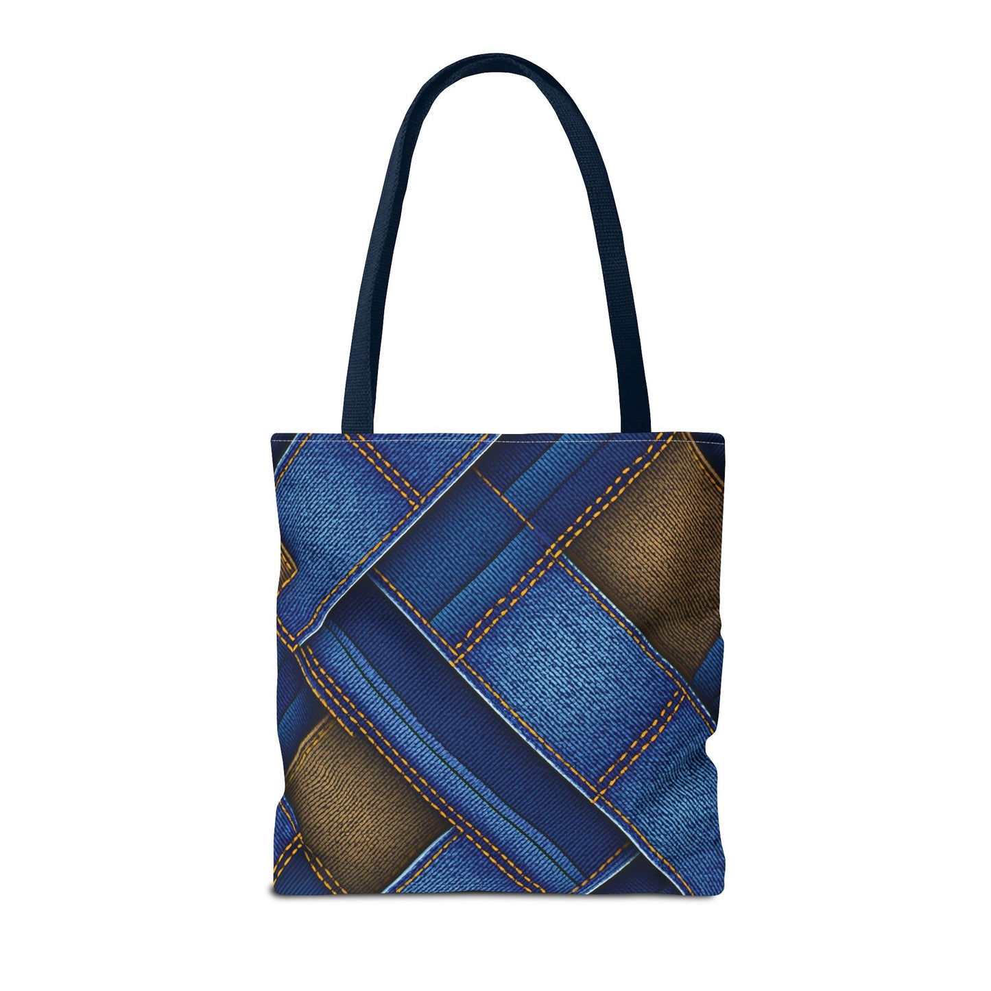 Denim Fabric Imitation Print Unisex Canvas Bag Poly Spun 3 Sizes Tote Bag 147