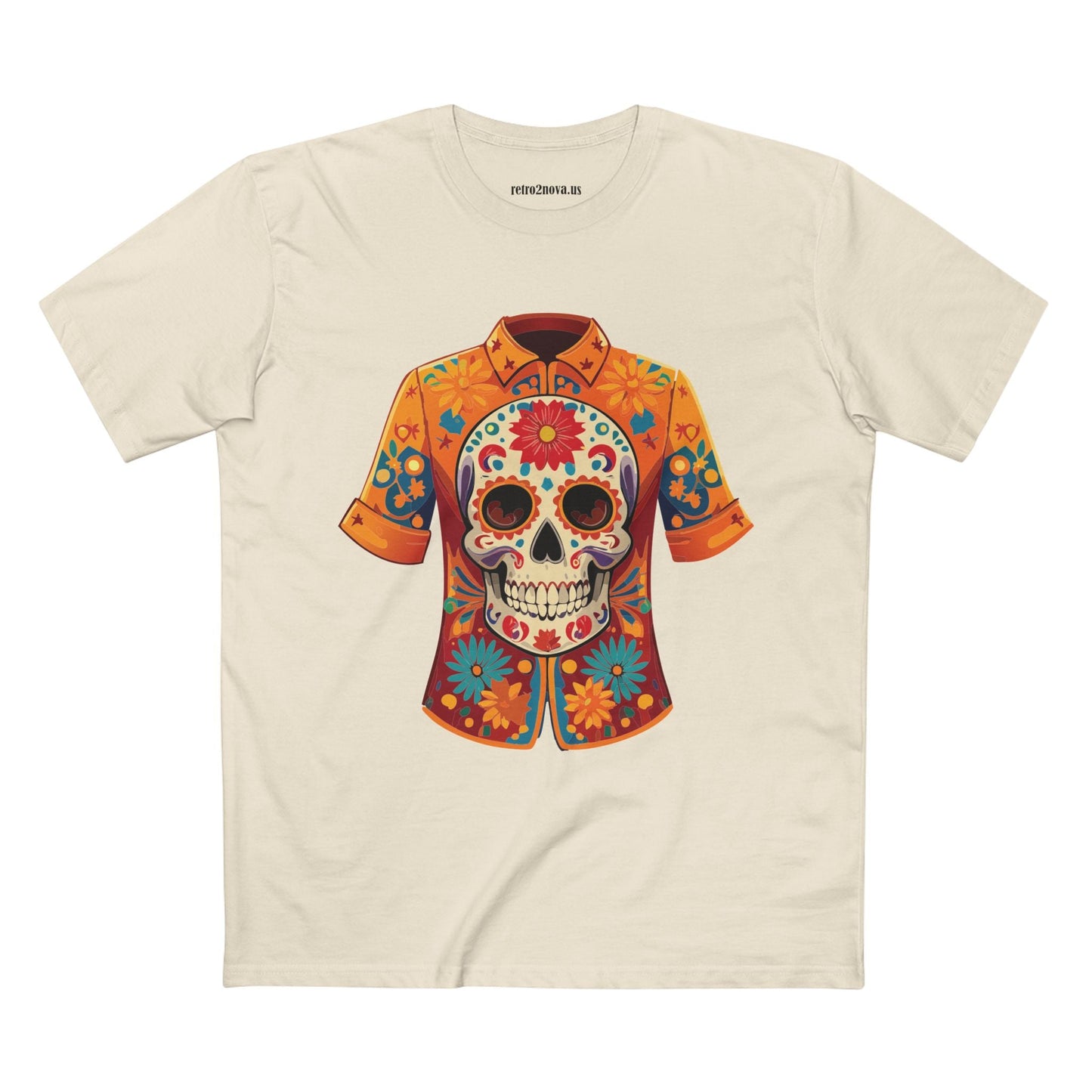 Skull Shirt Skeleton Shirt Unisex Premium Cotton Tee With Original Art Design Retro2Nova
