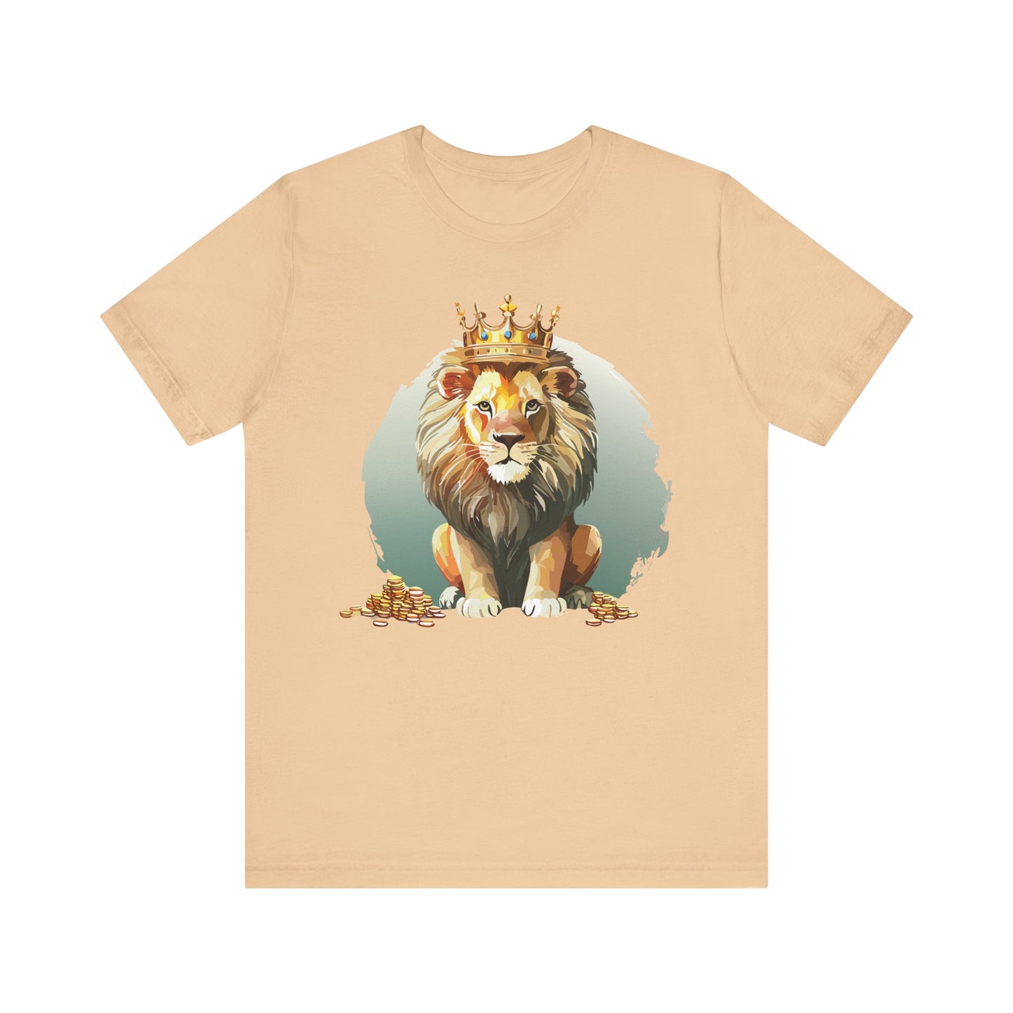 Regal Lion Short Sleeve Tee, Animal Shirt, Lion Tee, Unisex Top, Birthday Gift, Shirt with Animal design
