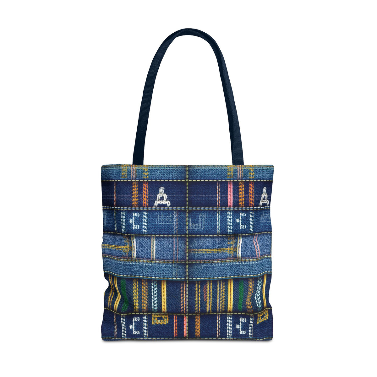 Denim Fabric Imitation Print Unisex Canvas Bag Poly Spun 3 Sizes Tote Bag 187