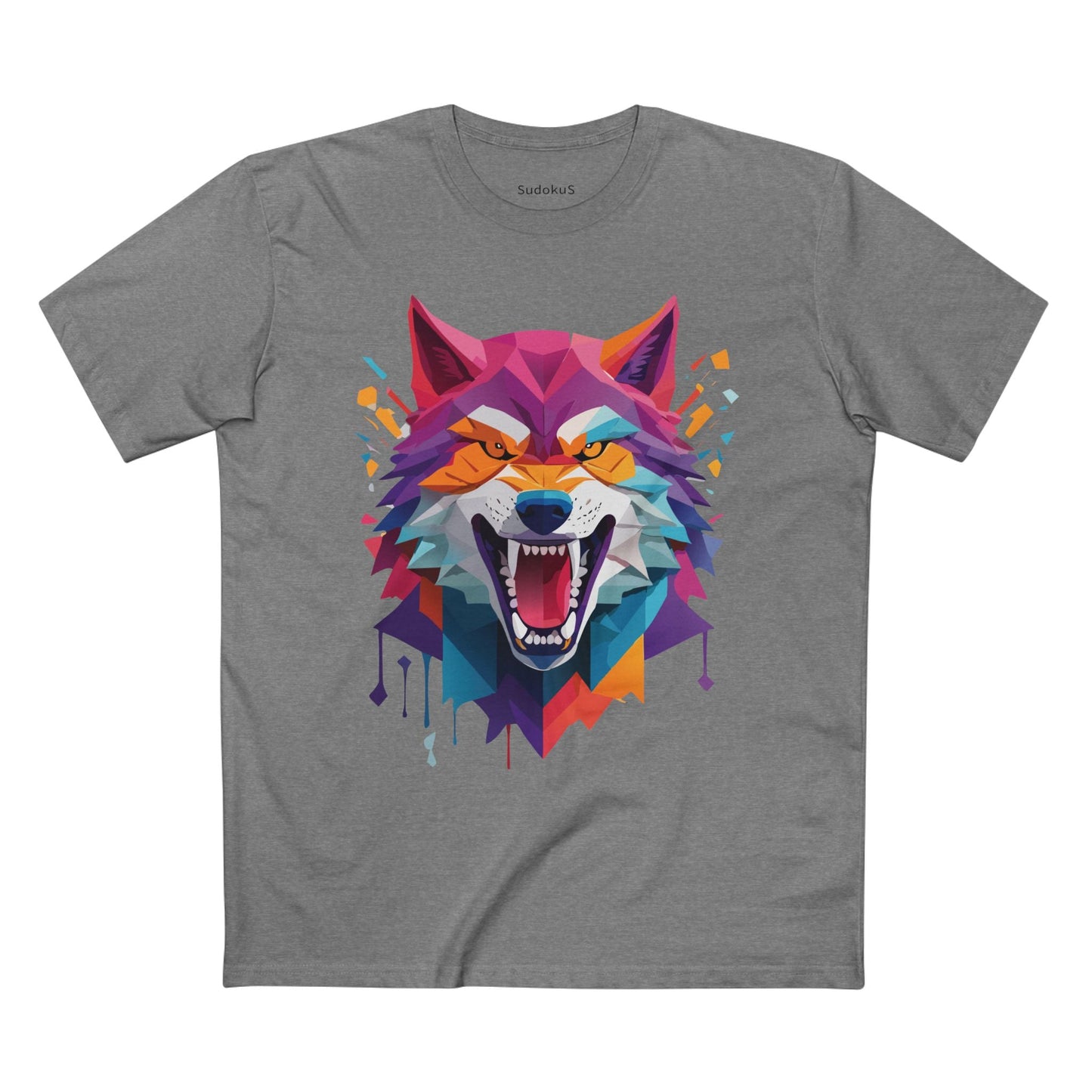Wolf Graphic Unisex 100 Cotton Staple Tee with Animal Design Artwork 17