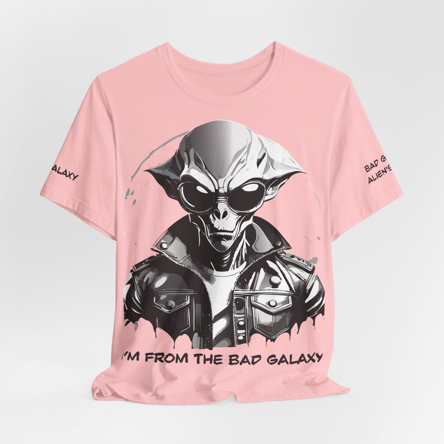 Tee Shirt With Alien From Bad Galaxy 100 Cotton Made In USA Eco Friendly Ink Graphic Edition