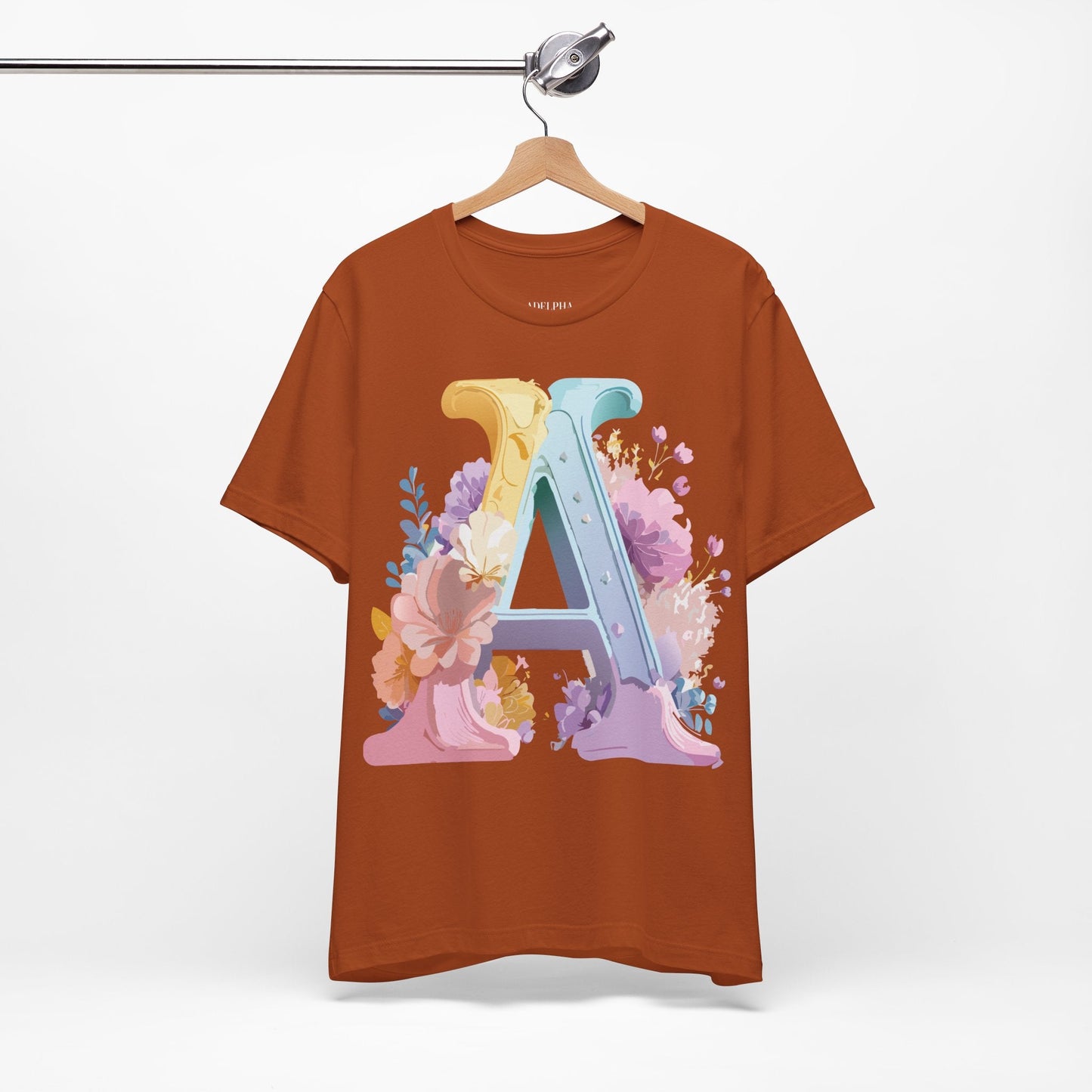 Letter A Shirt Unisex Graphic Tee With Vintage Inspired Adelpha Artwork For Everyday Wear