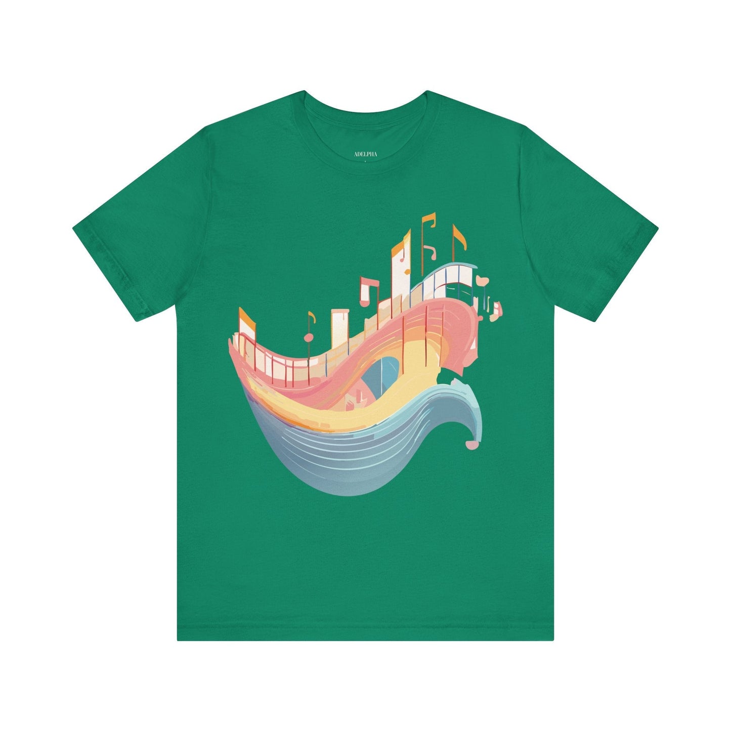 Music Graphic Unisex 100 Cotton Vintage Art with Musical Elements Tee 22