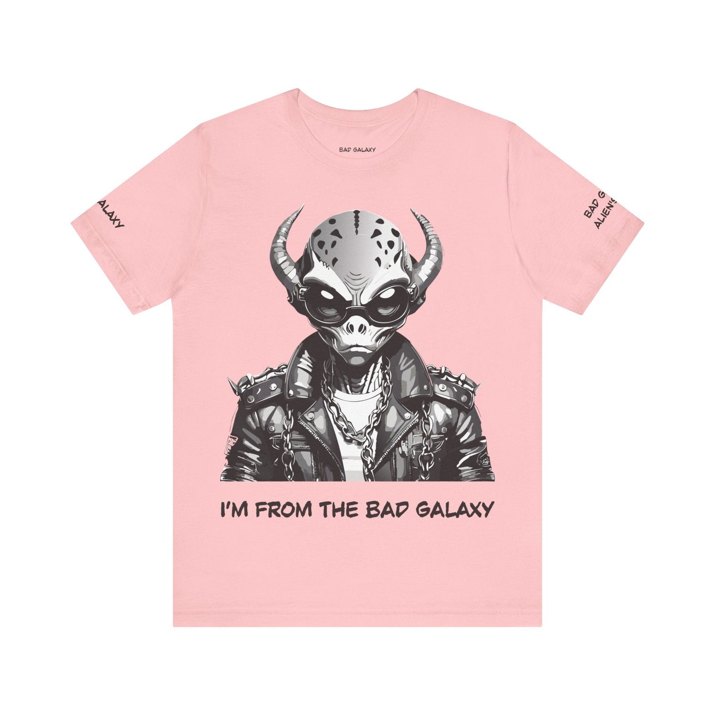 Alien Graphic Tee Shirt From Bad Galaxy Made To Order In USA 100 Percent Cotton Eco Friendly Inks