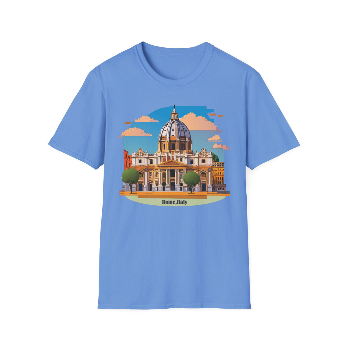 St. Peter's Basilica Illustration T-Shirt | Rome Landmark Tee