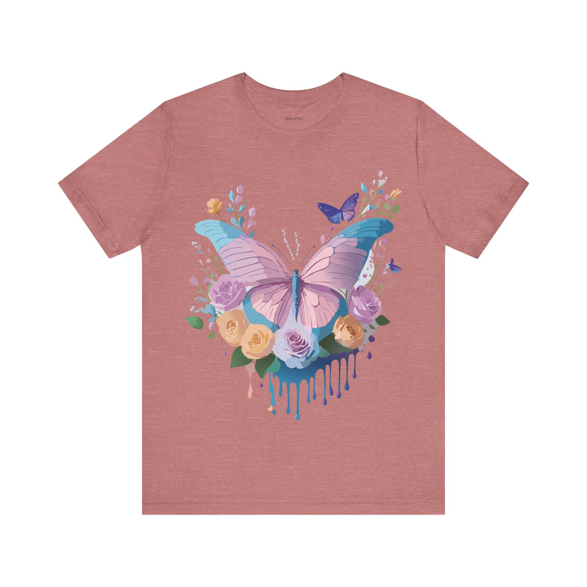 Butterfly Graphic Unisex Cotton Bella+Canvas Tee with Art Design n110
