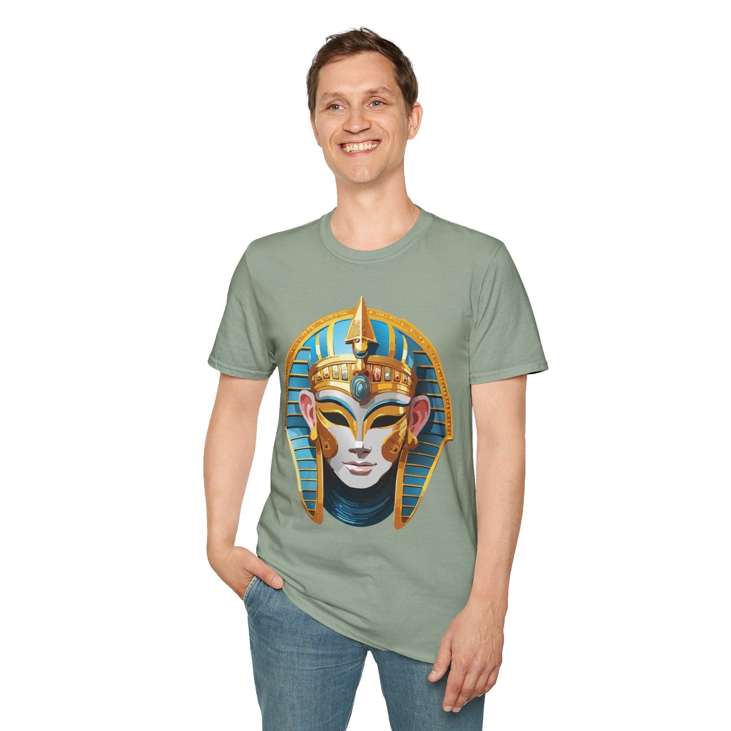Mask Design Tee Shirt For Unisex Comfort Gildan Softstyle 64000 Ring Spun Cotton