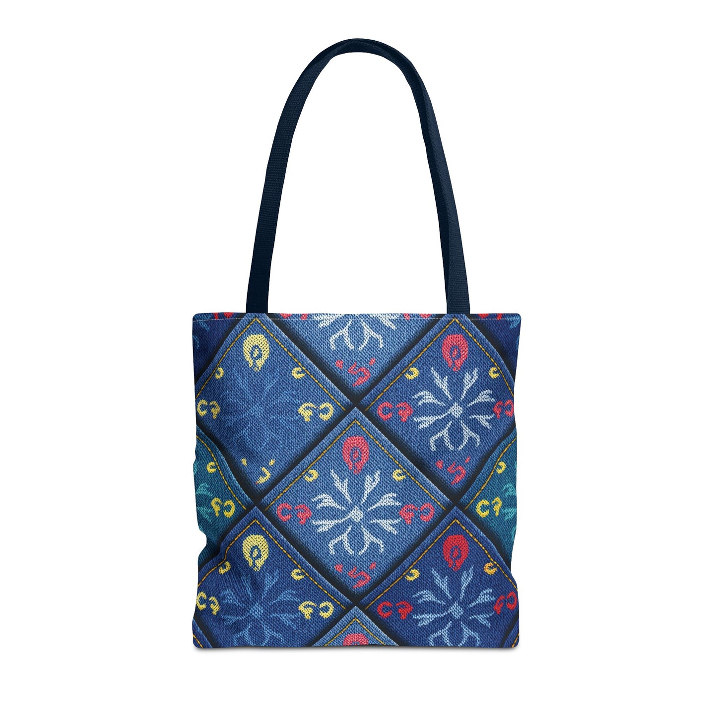 Diwali Graphic Denim Fabric Imitation Print Unisex Canvas Bag Poly Spun 3 Sizes Tote Bag 205-8