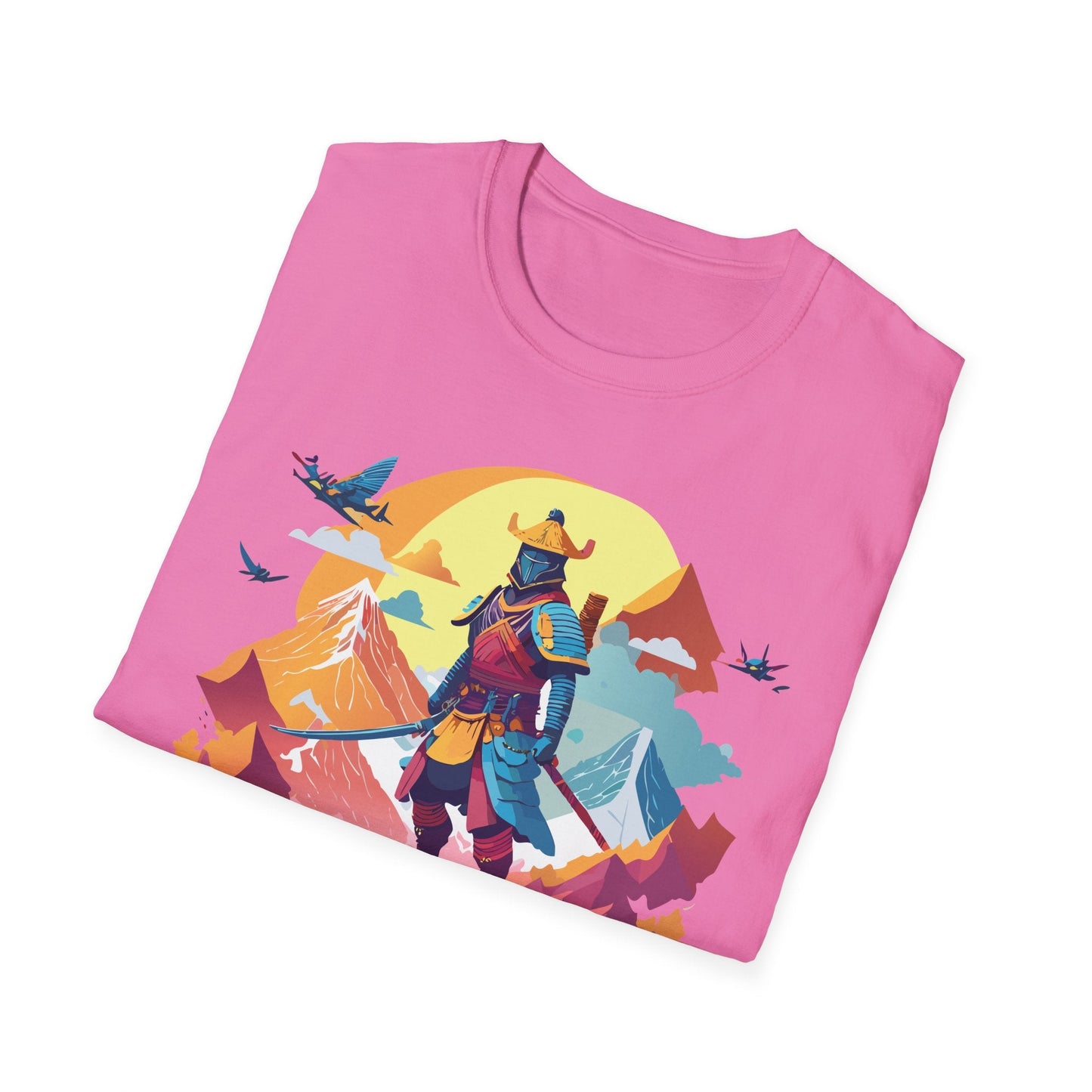 Samurai Shirt Unisex Gildan Softstyle 64000 Tee 100 Percent Ring Spun Cotton Comfortable Everyday