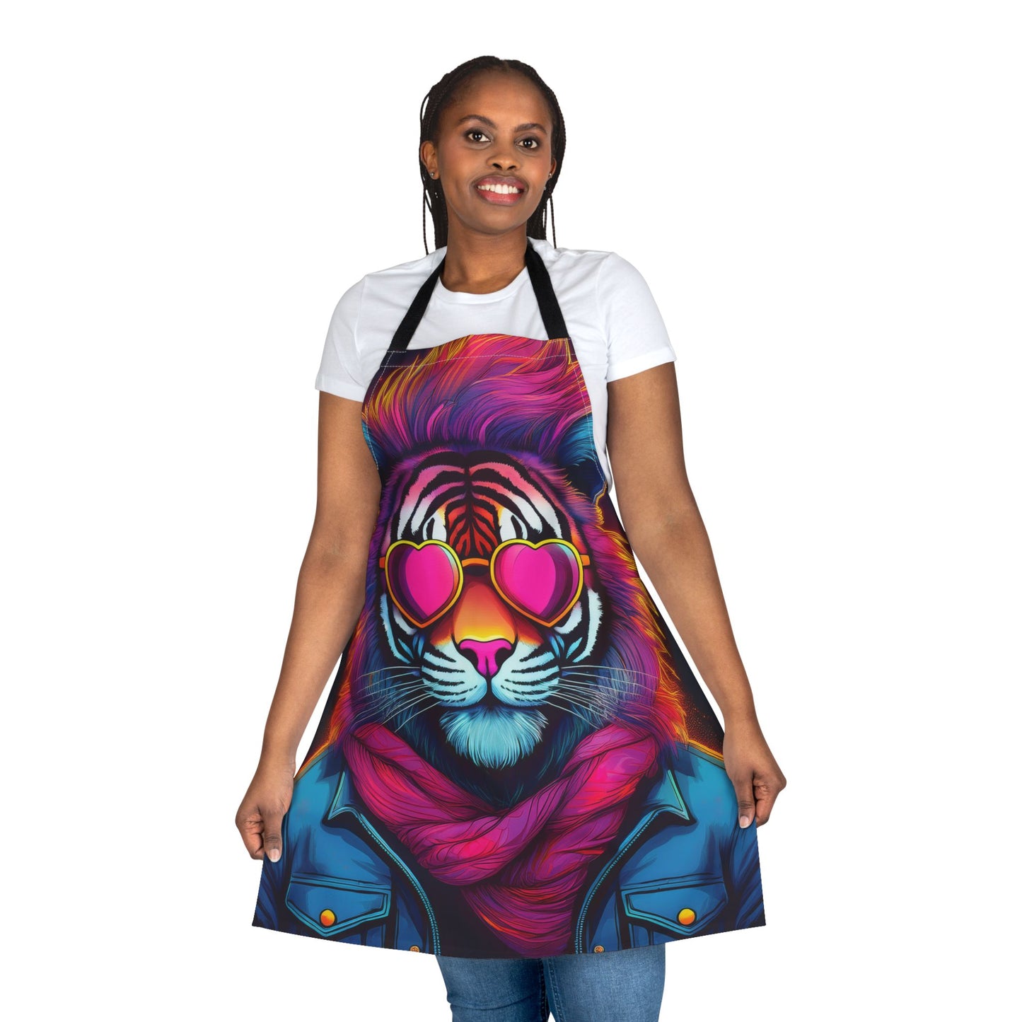 Tiger 100% Polyester Stain-resistant 31.5 x 25.6 | Art Print Canvas Apron 8