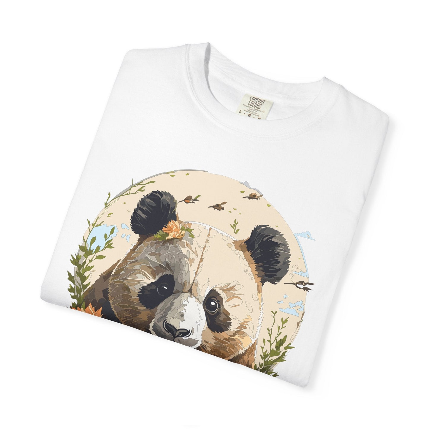 Panda Portrait Graphic T-Shirt Unisex Cotton Floral Animal Art Tee p9
