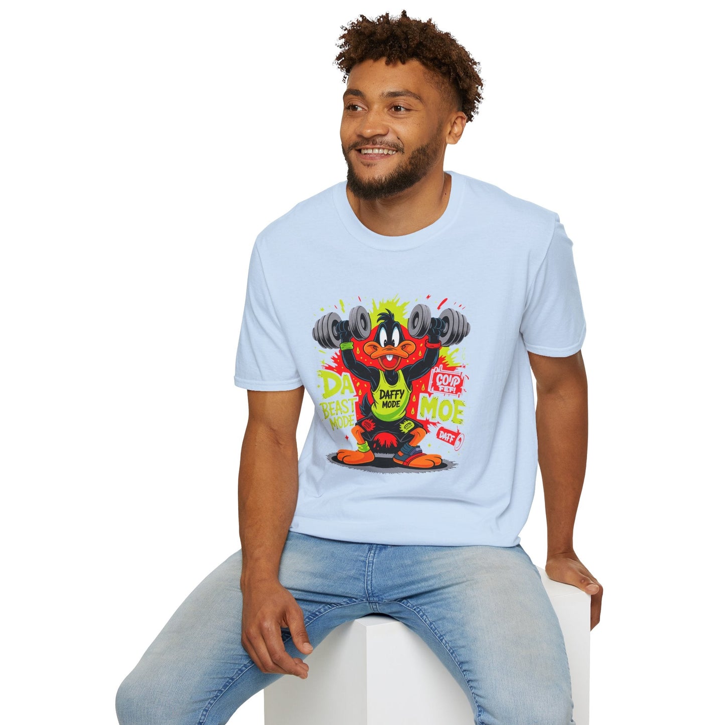 Unisex Cartoon T Shirt With Animation Design Funny Animals Tee Softstyle Gildan 64000