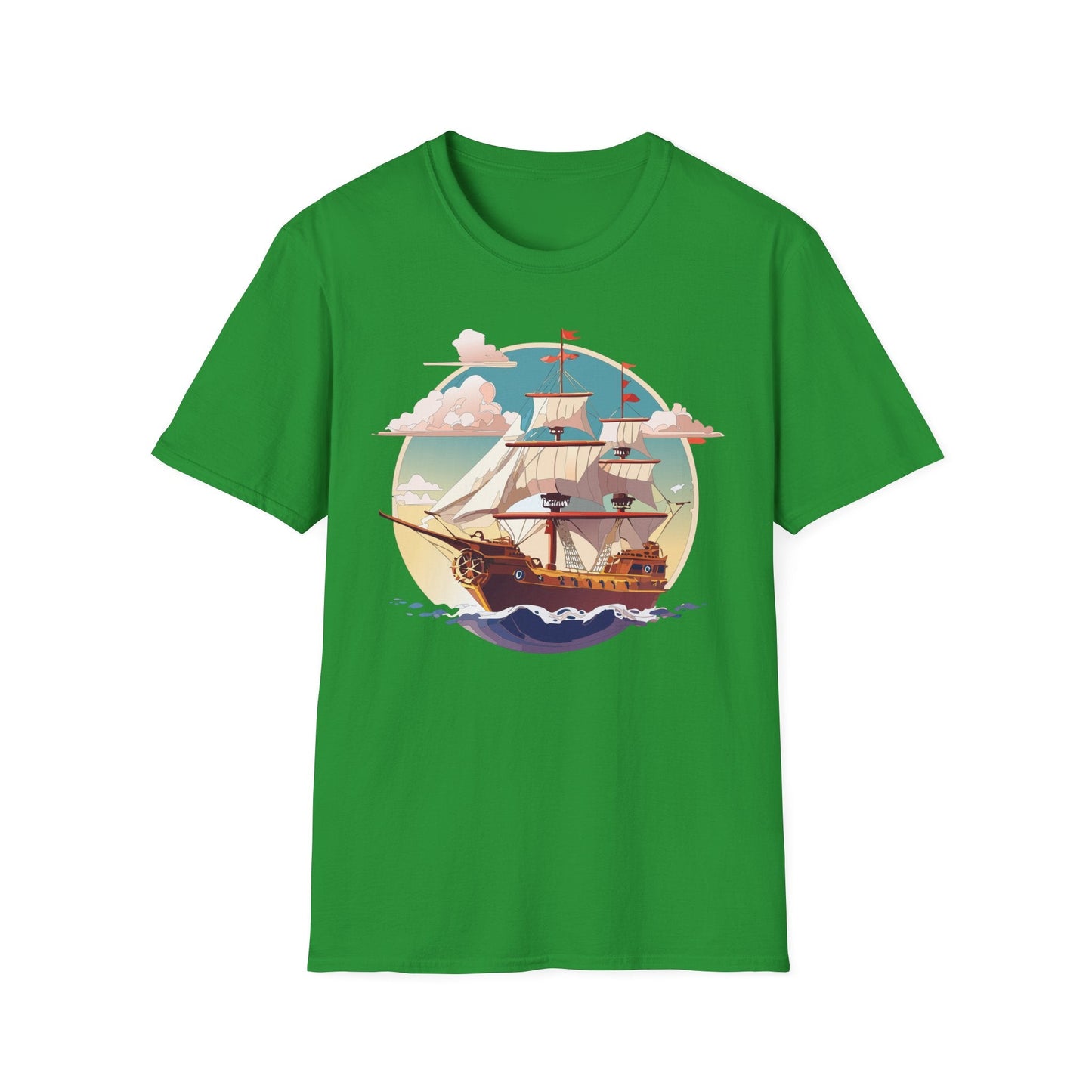 Unisex Ship T Shirts Frigate Vessel Tee Shirt Gildan Softstyle 64000 Cotton Comfort Premium Tee