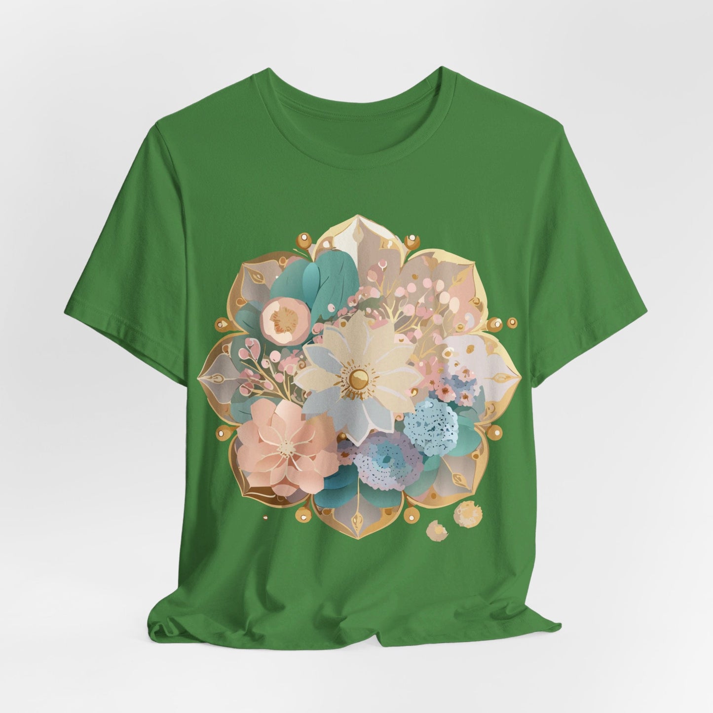 Mandala Graphic Unisex 100 Cotton Vintage Floral Artwork Tee 14