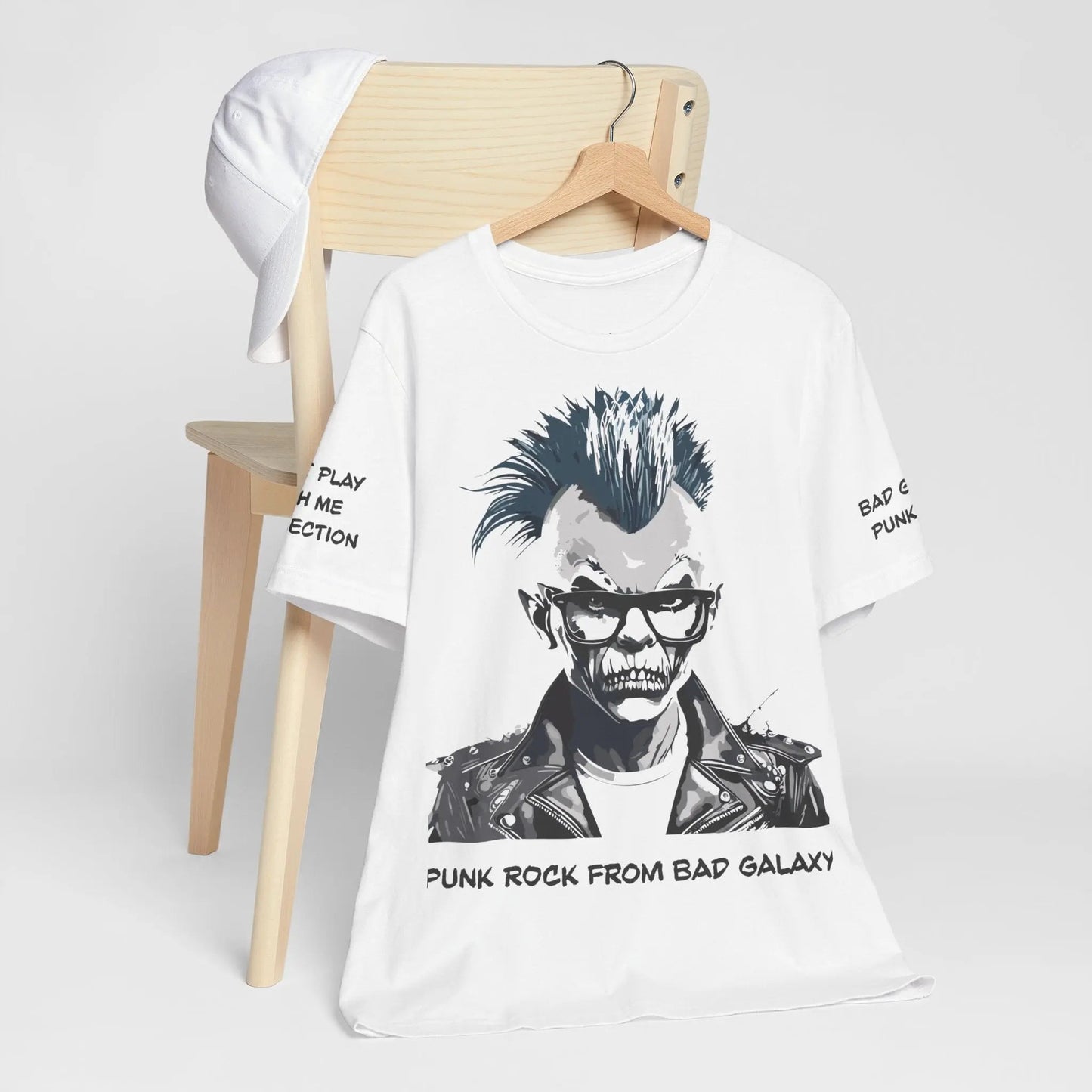 Bad Galaxy Punk Rock Tee Shirt Made To Order 100 Cotton Eco Friendly Inks Designed In USA