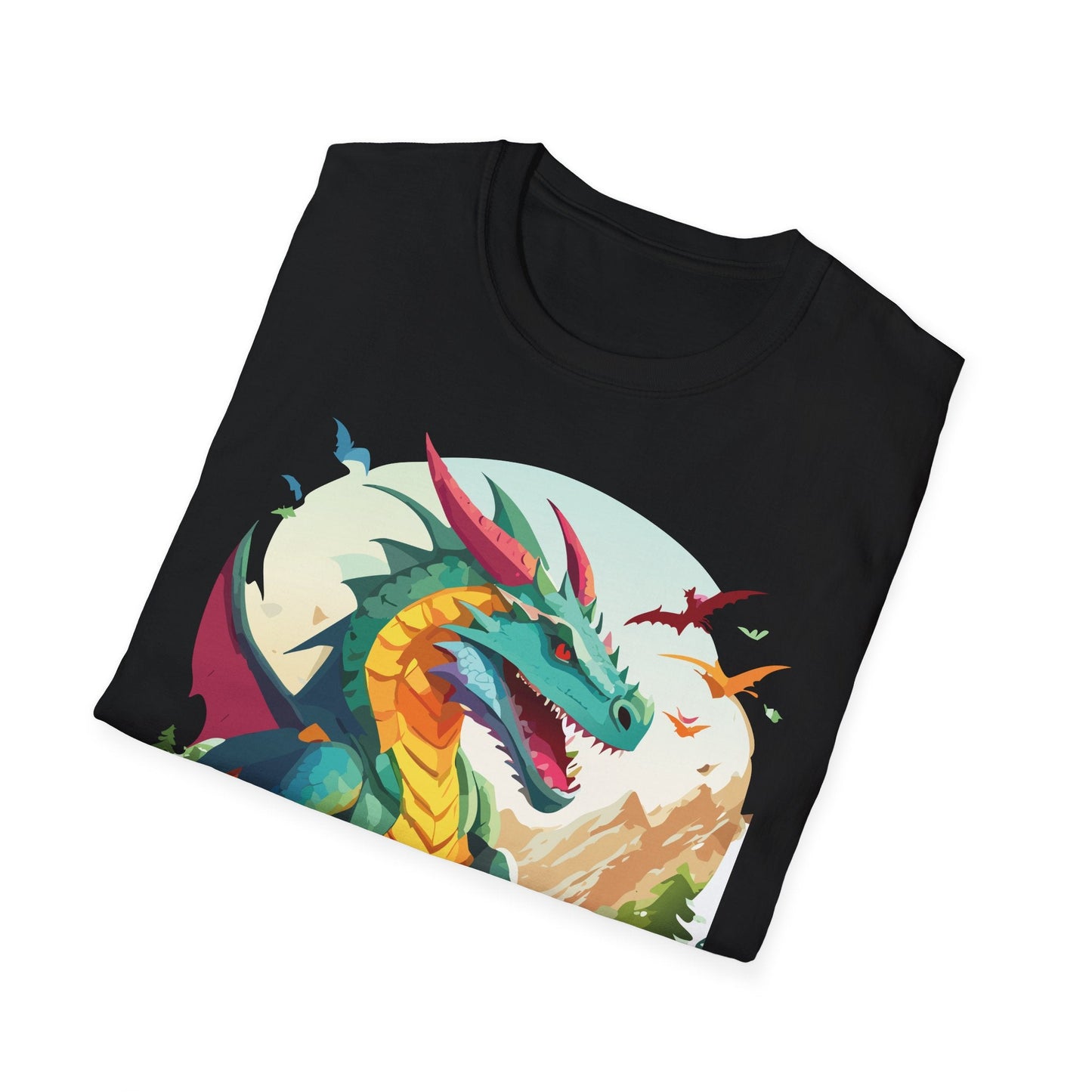 Dragon T Shirt Unisex Animal Tee Softstyle 64000 Premium 100 Percent Ring Spun Cotton
