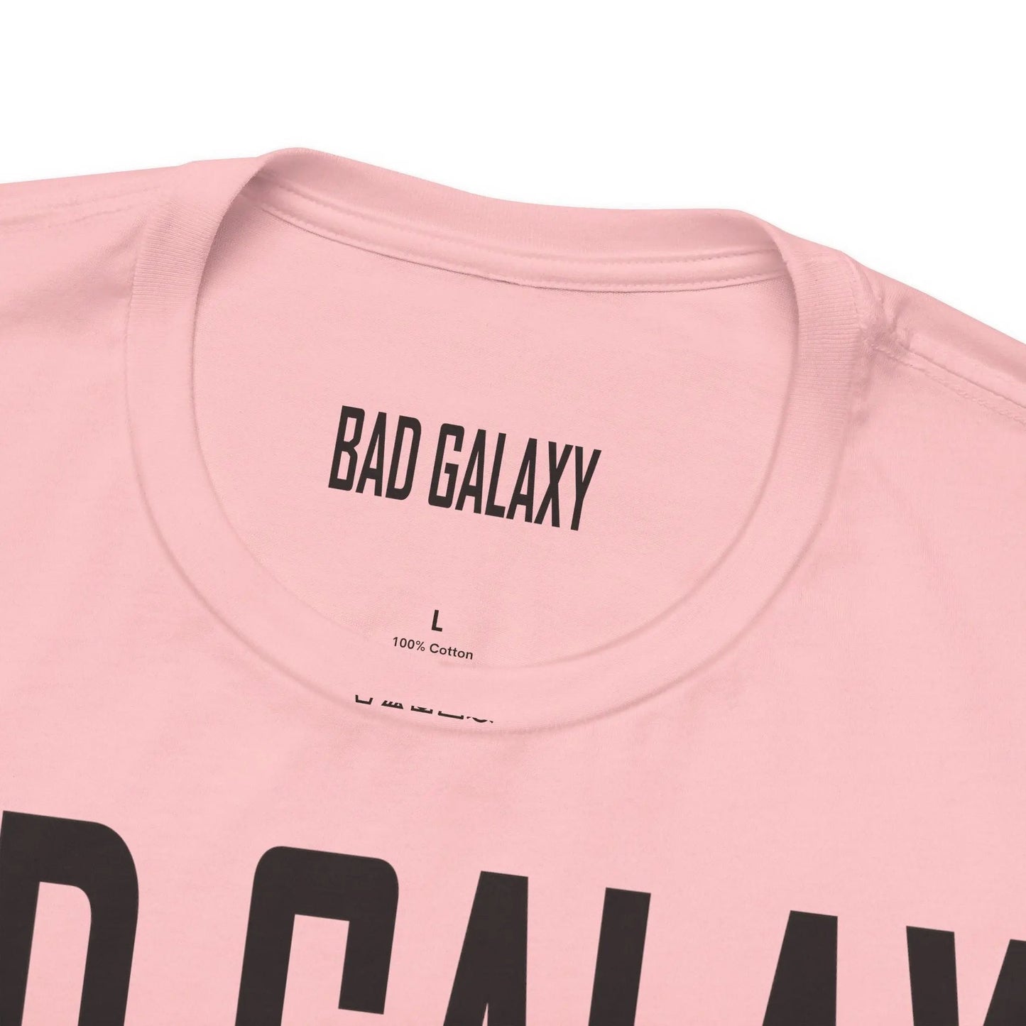 Bad Galaxy Tee Shirt With Red Stamp 100 Percent Cotton Made In USA Eco Friendly Inks