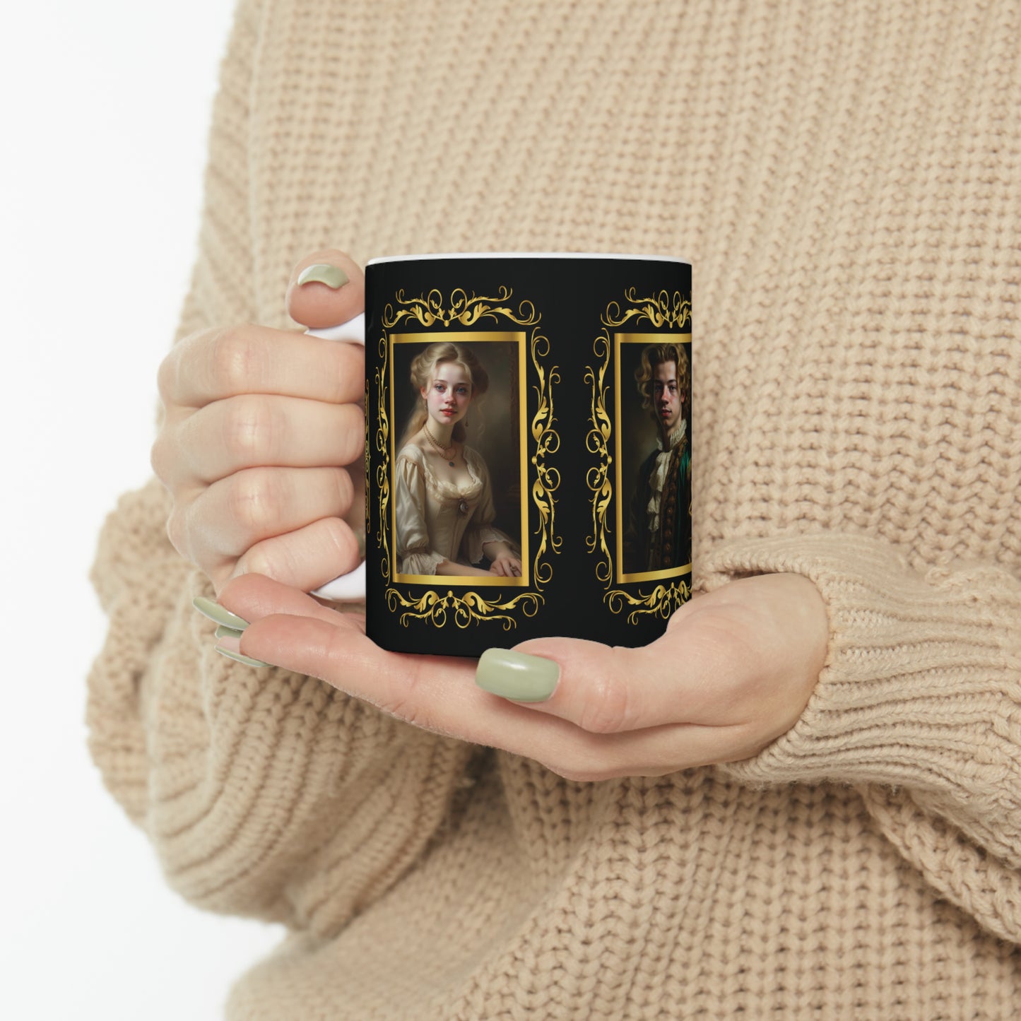 Tasse à café et à thé avec portraits antiques