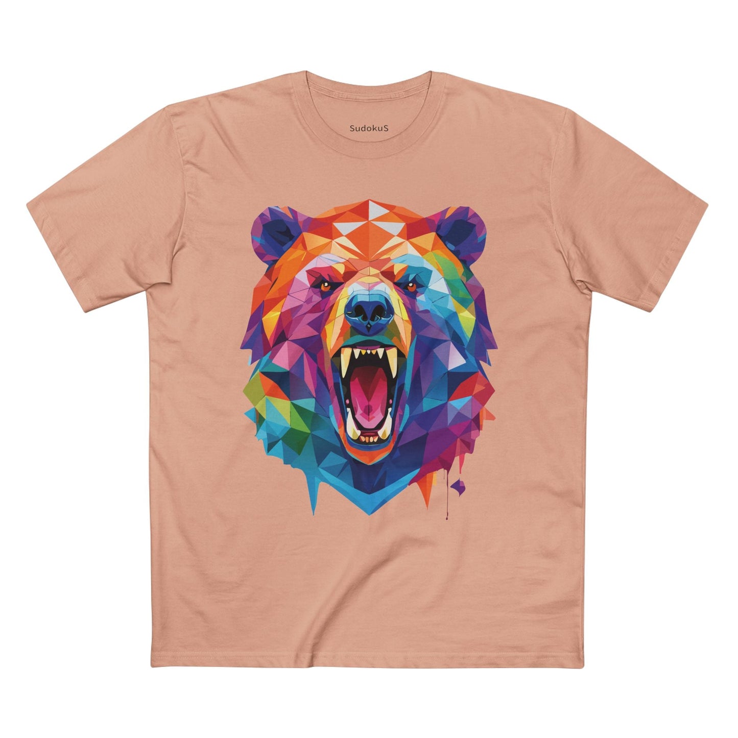 Bear Graphic Unisex 100 Cotton Staple Tee with Animal Design Artwork 15