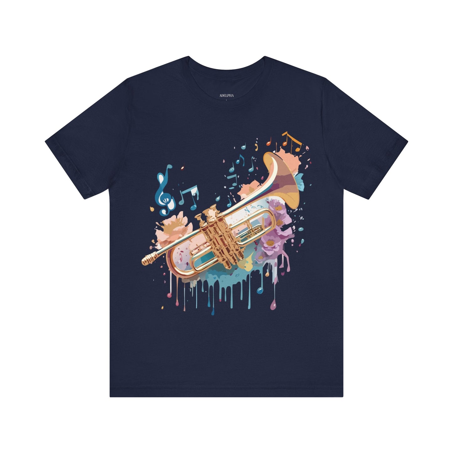 Music Graphic Unisex 100 Cotton Vintage Art with Musical Elements Tee 132